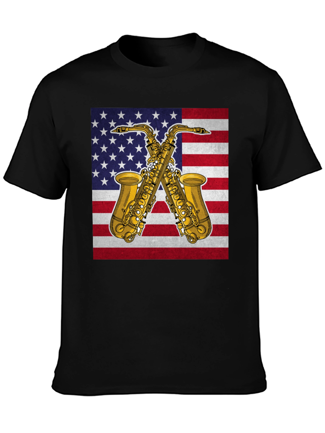 American Saxophone T-Shirt - Patriotic Music Tee