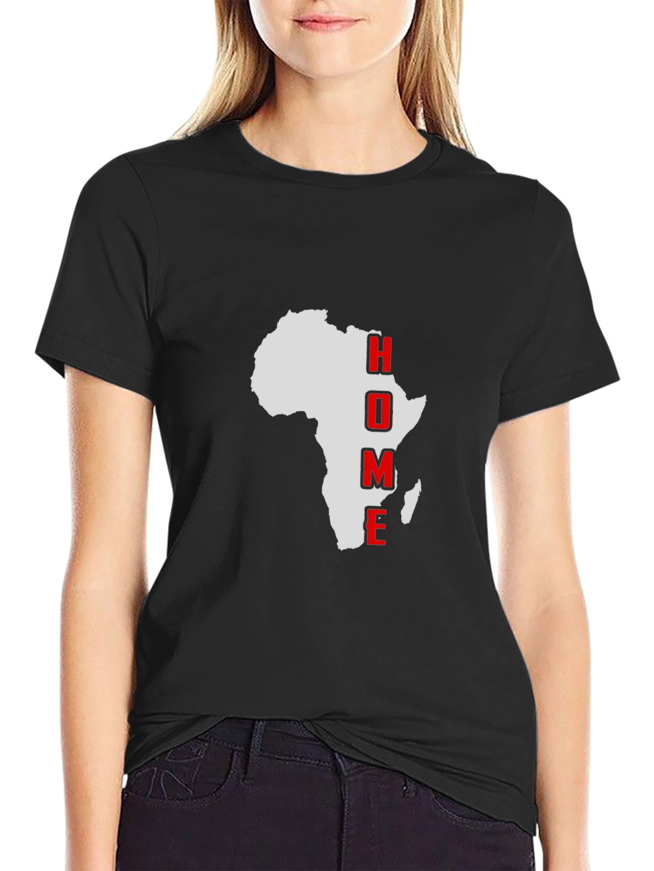 Africa Home T-Shirt - Black Graphic Tee
