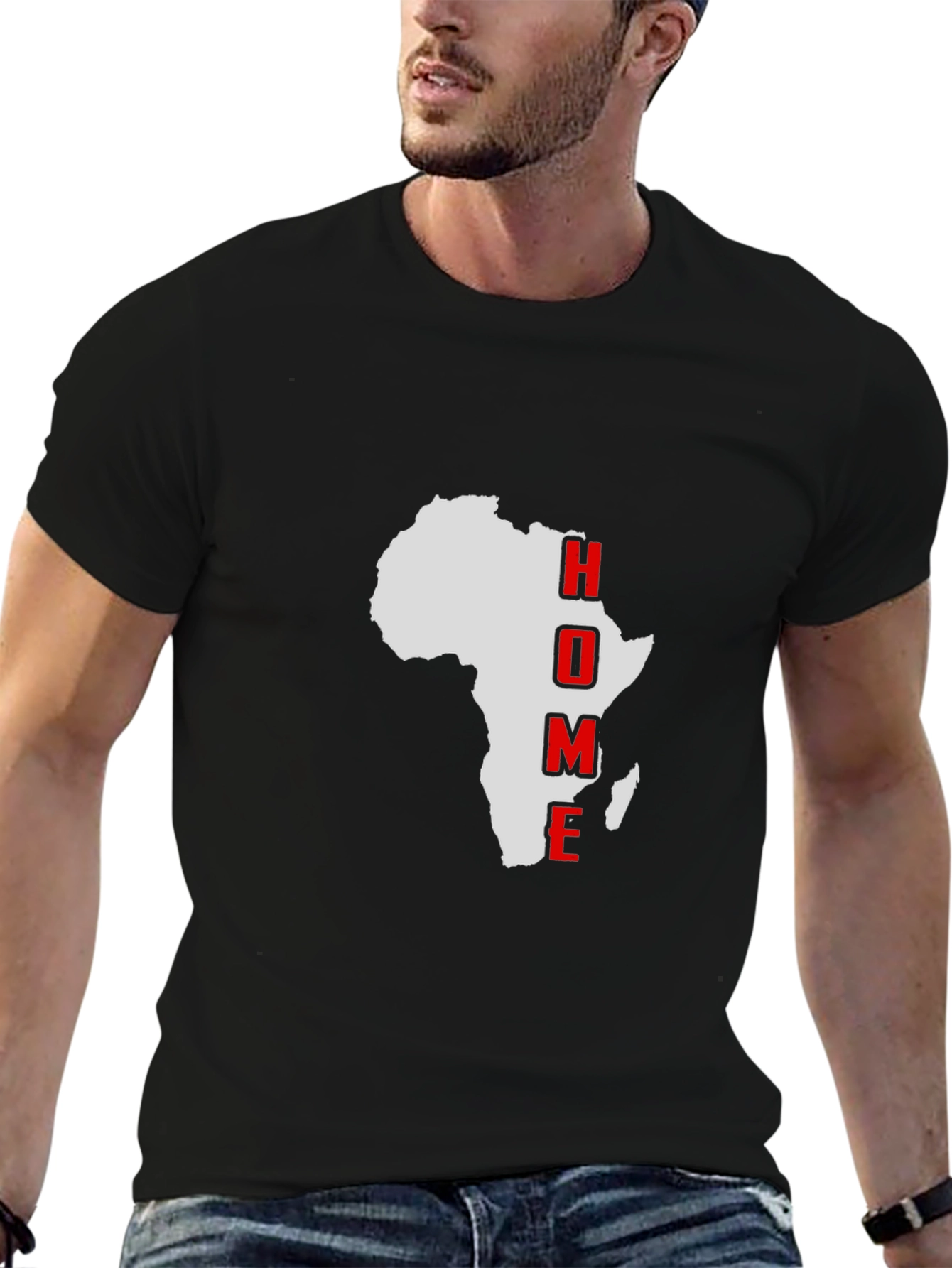 Africa Home T-Shirt - Black Graphic Tee
