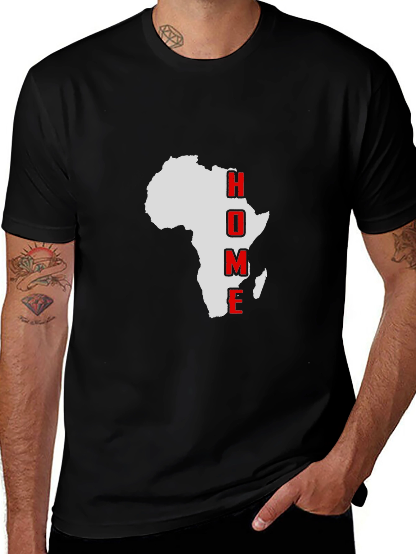 Africa Home T-Shirt - Black Graphic Tee