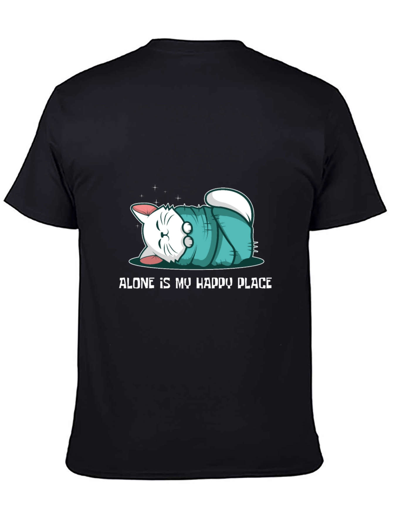 Alone Is My Happy Place Black T-Shirt