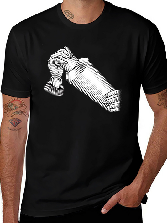 Bartender Shaker Graphic Tee - Cool Cocktail Design