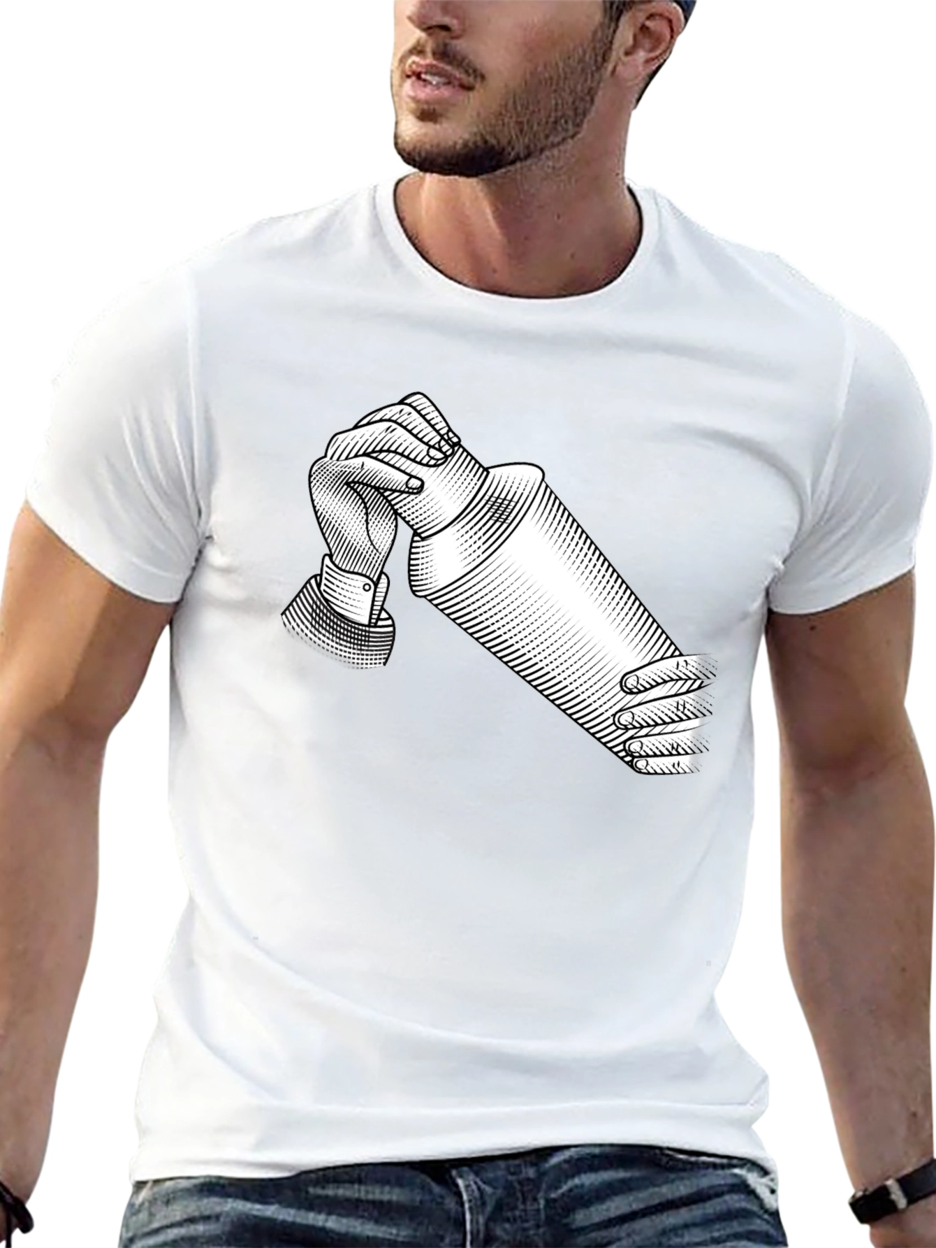 Bartender Shaker Graphic Tee - Cool Cocktail Design