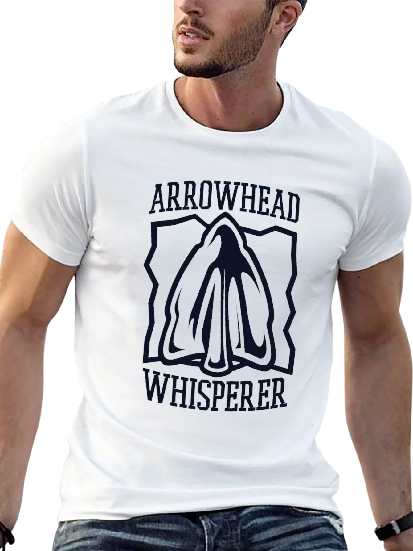 Arrowhead Whisperer Graphic Tee - Black Cotton Shirt