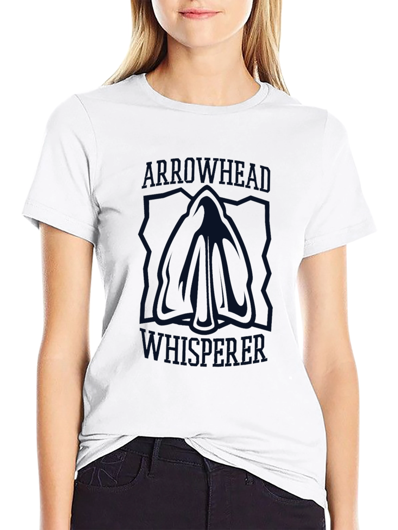 Arrowhead Whisperer Graphic Tee - Black Cotton Shirt