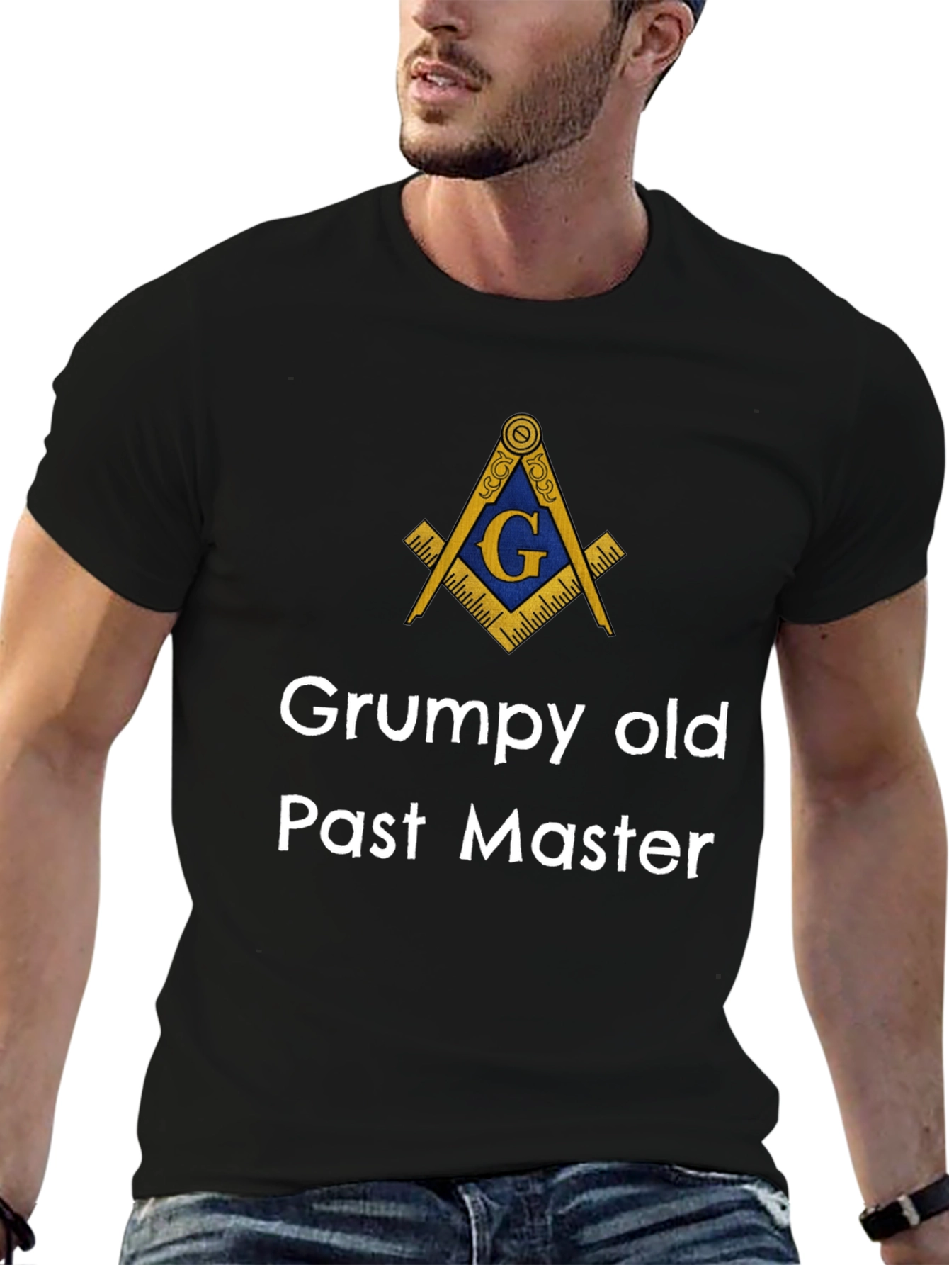 Grumpy Old Past Master T-Shirt Masonic Square & Compass