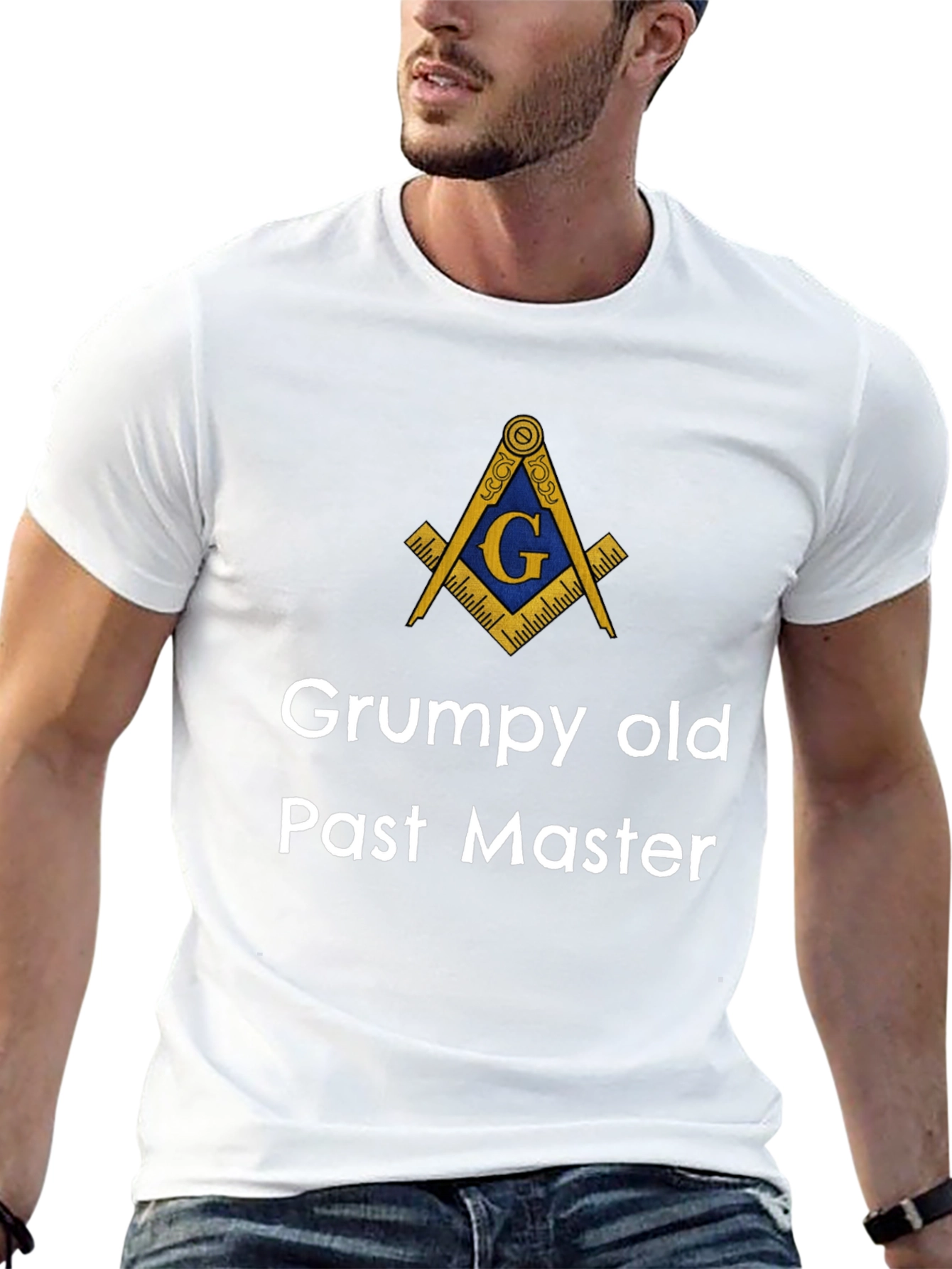 Grumpy Old Past Master T-Shirt Masonic Square & Compass