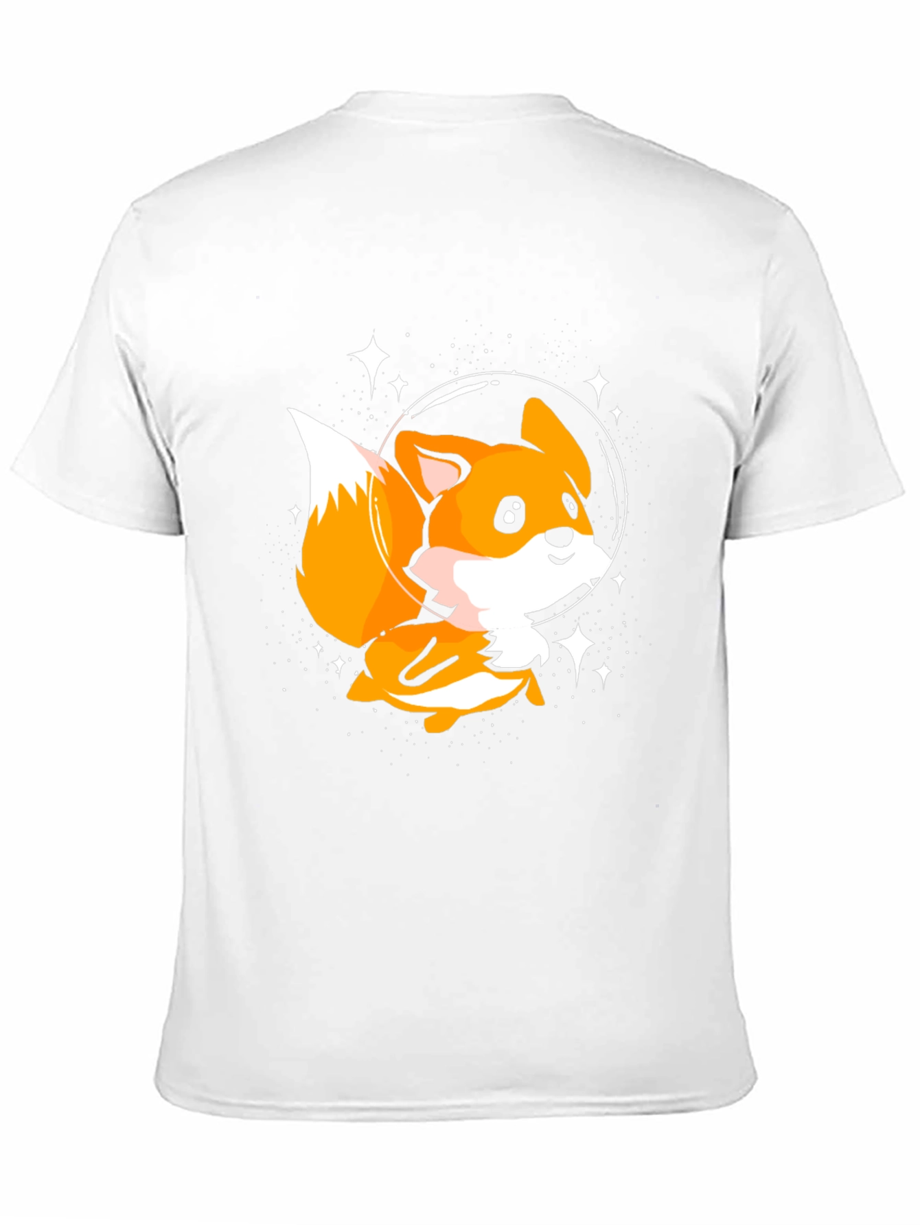 Astronaut Fox Graphic Tee - Black Cotton T-Shirt