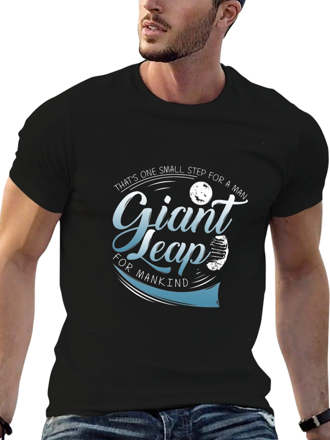 Giant Leap T-Shirt - Space Exploration Design