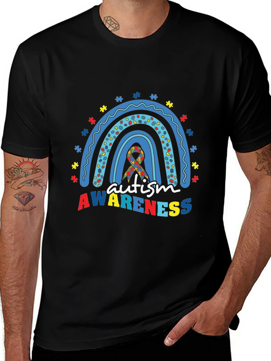 Autism Awareness Rainbow Puzzle T-Shirt