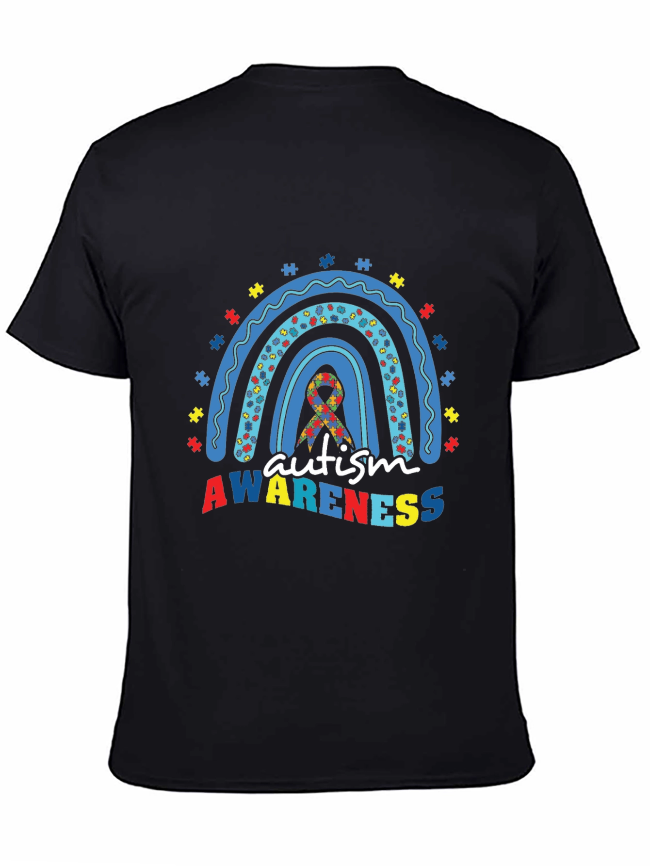 Autism Awareness Rainbow Puzzle T-Shirt