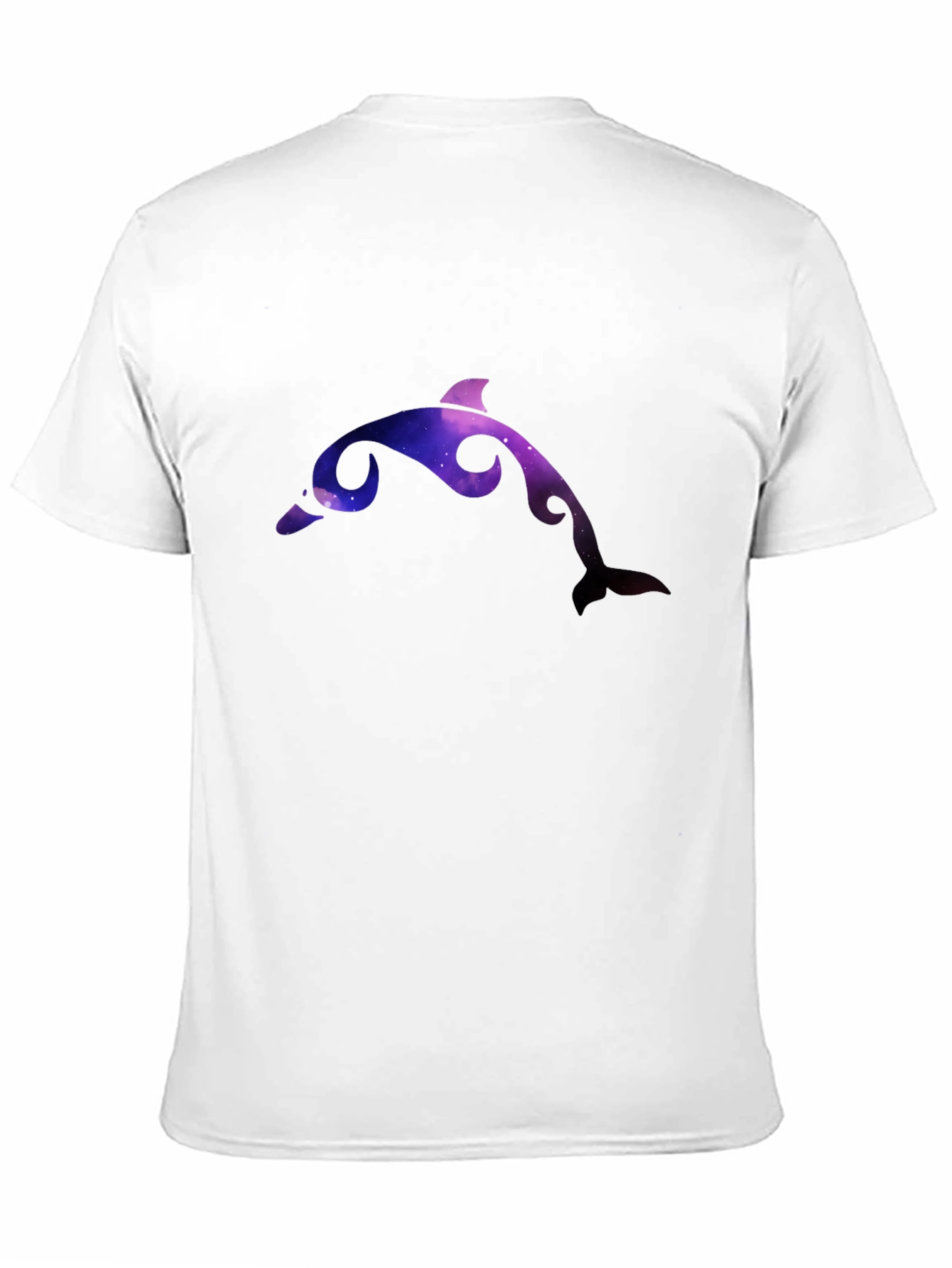 Galaxy Dolphin Graphic Black T-Shirt