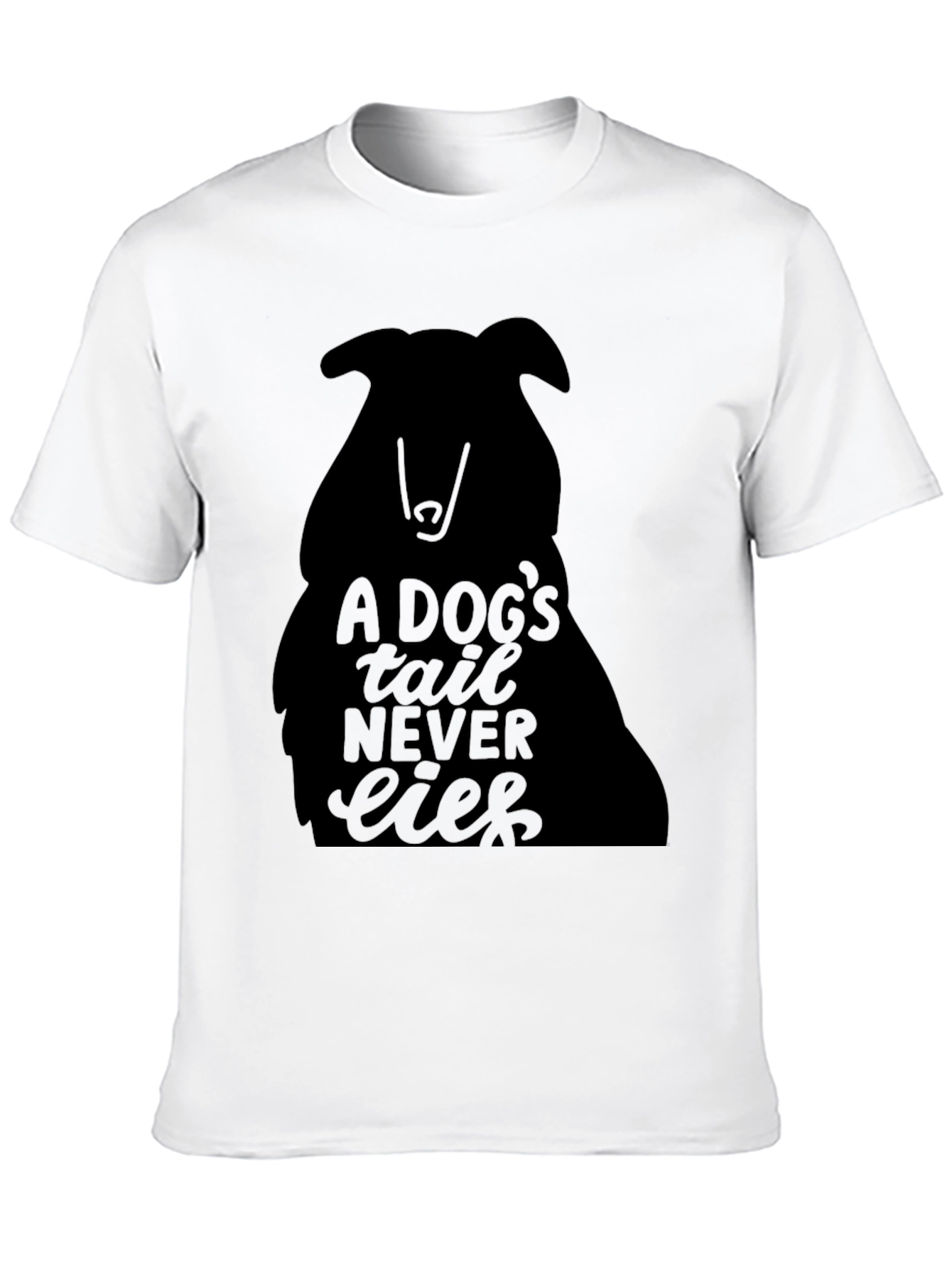 A Dogs Tail Never Lies Black Tee