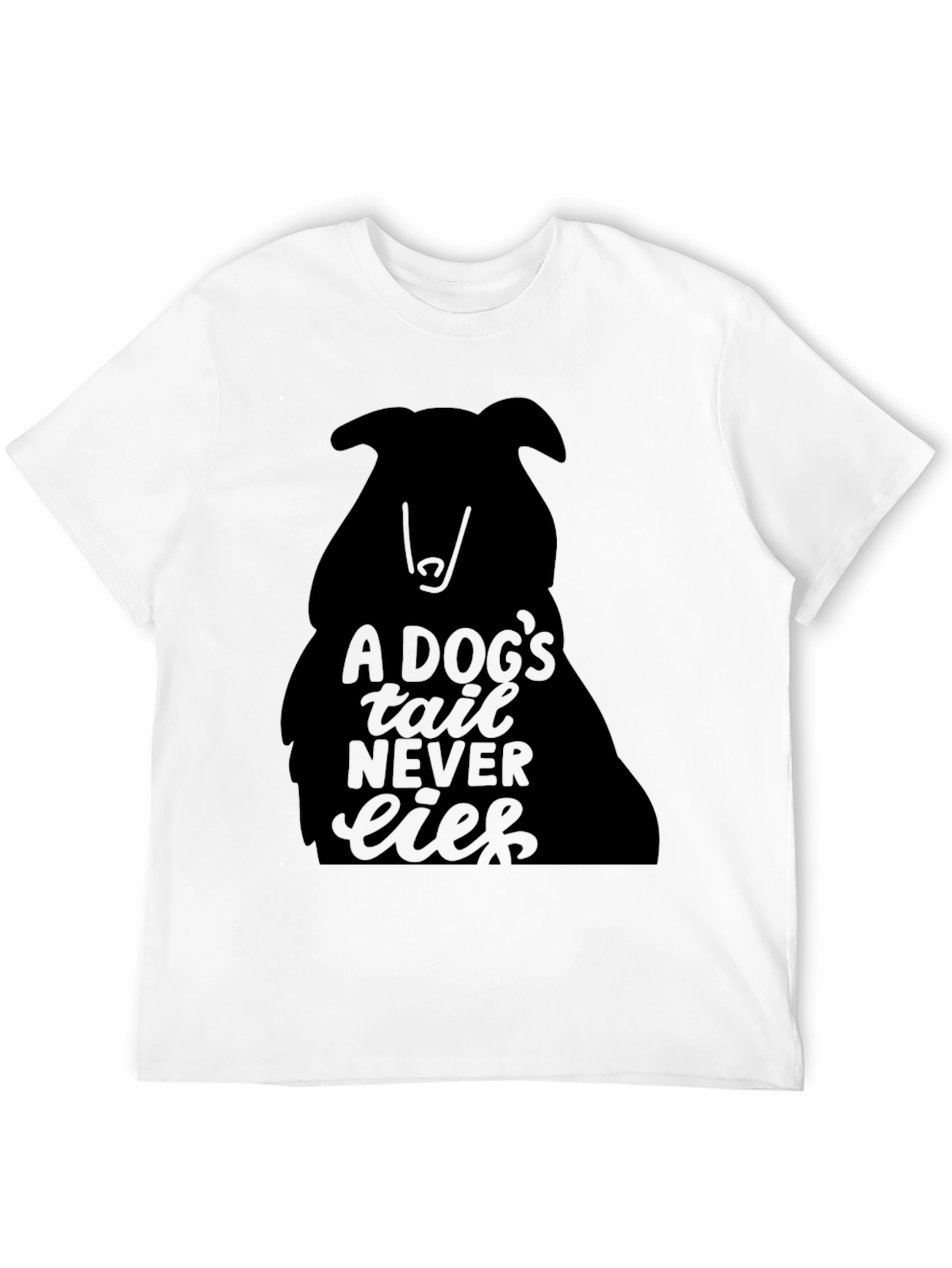 A Dogs Tail Never Lies Black Tee