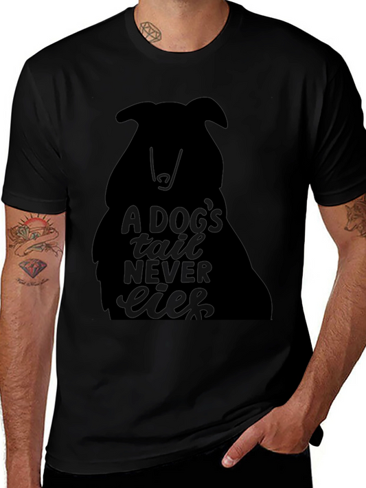 A Dogs Tail Never Lies Black Tee