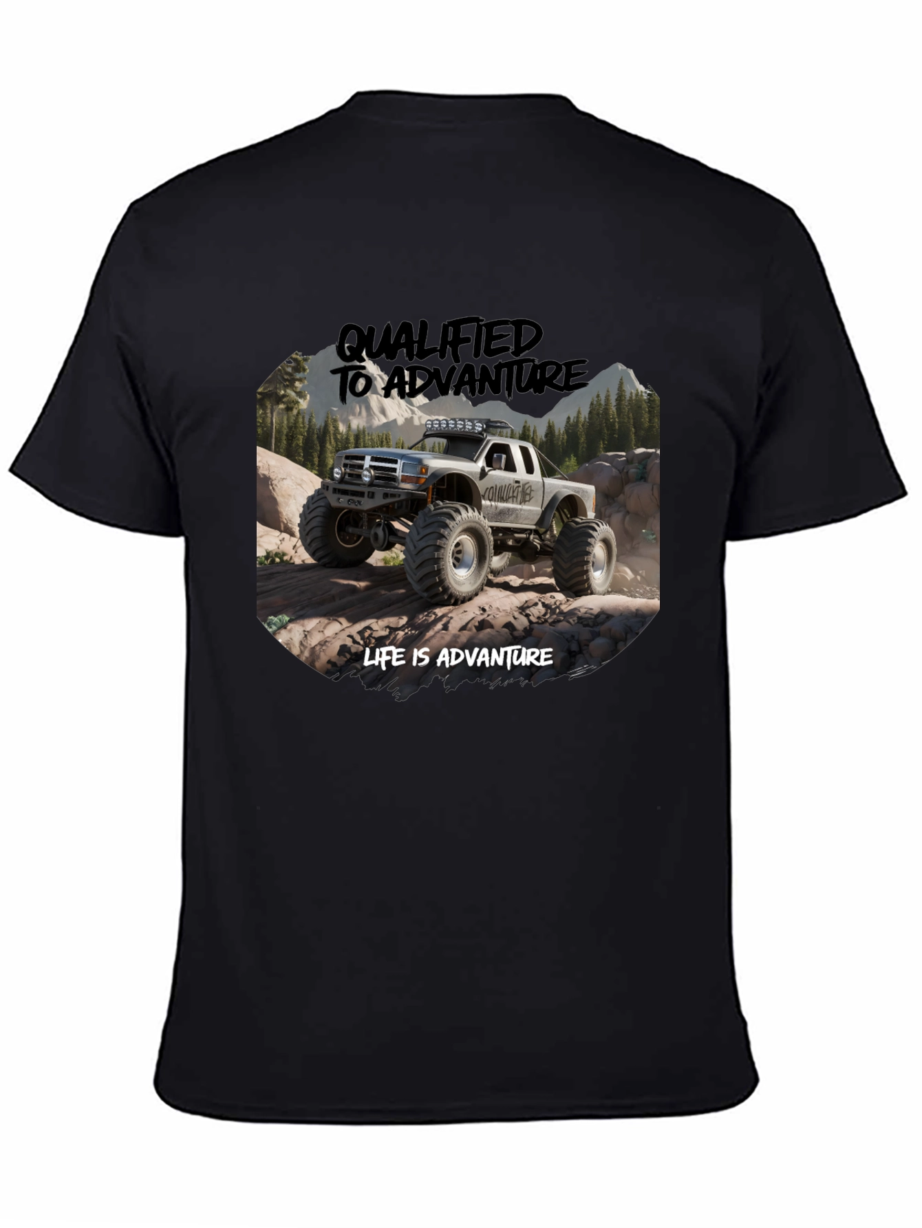 Adventure Truck Graphic Tee - Black