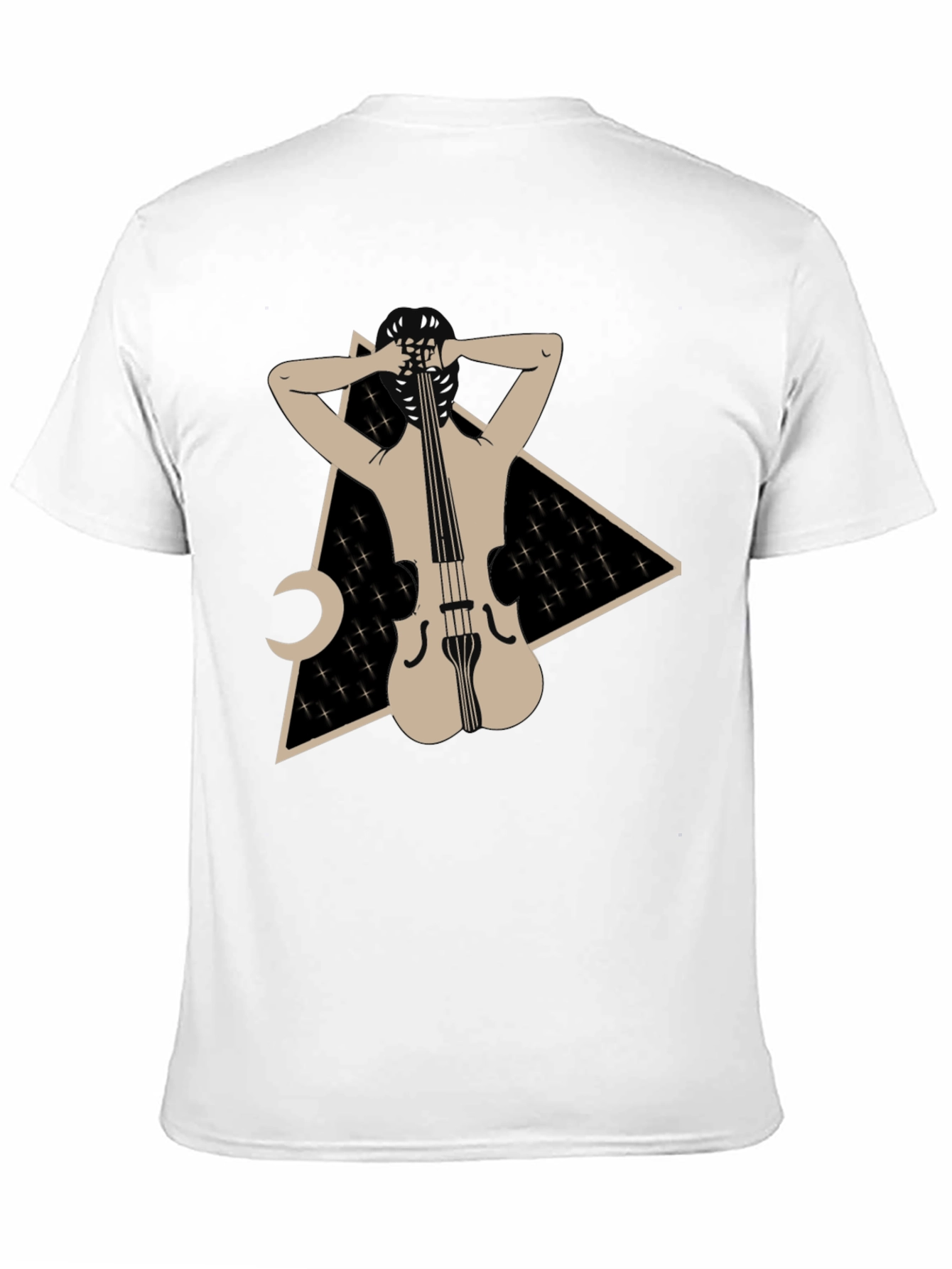 Abstract Cello Graphic Tee - Unique Design