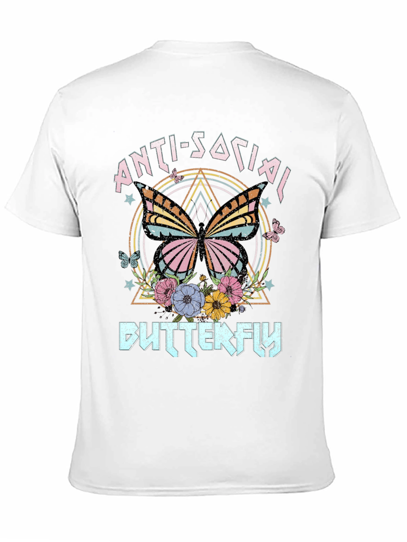 Anti-Social Butterfly Graphic T-Shirt