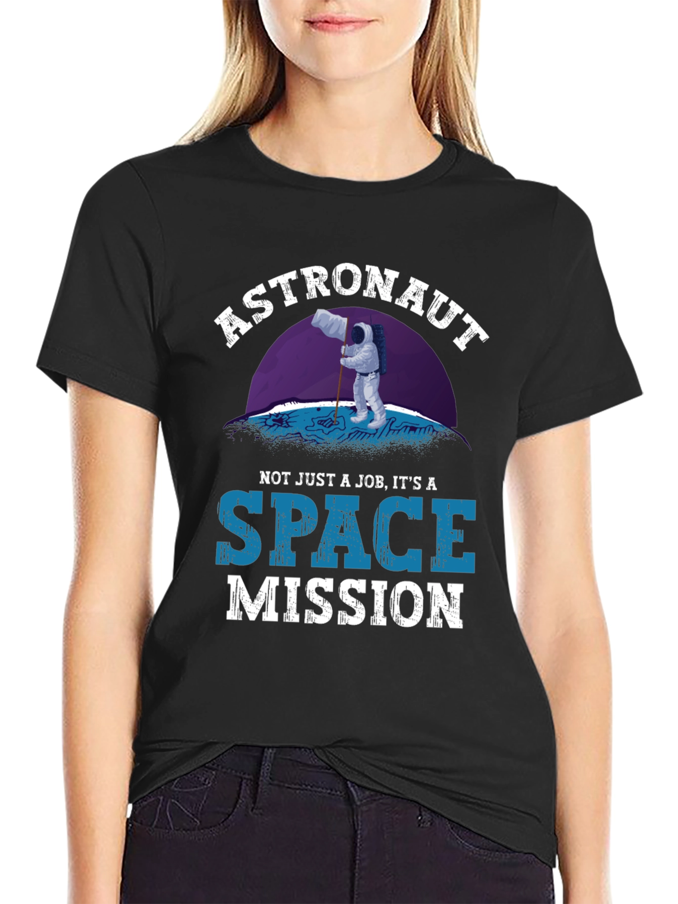 Astronaut Space Mission Graphic T-Shirt