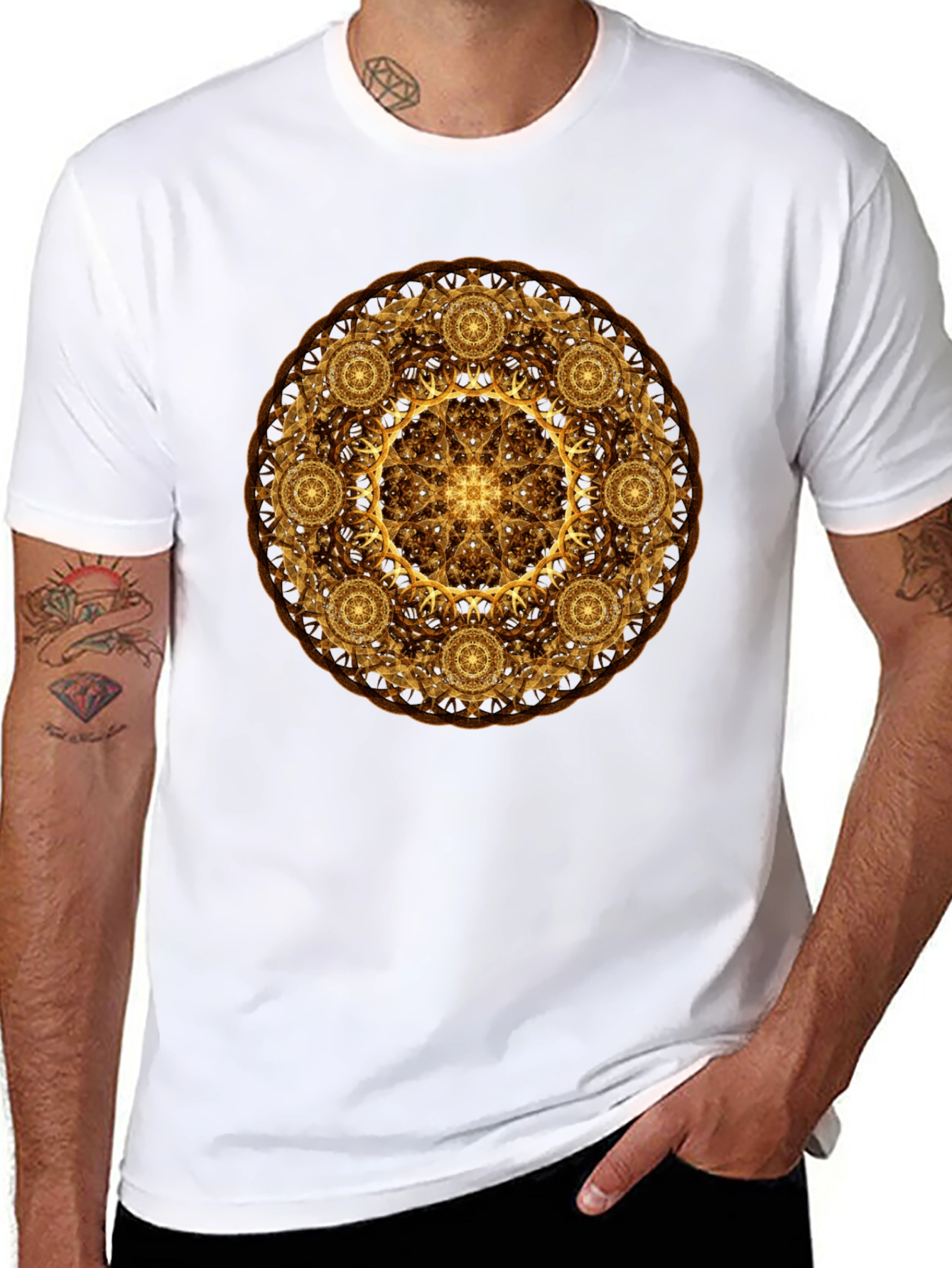 Golden Mandala Graphic Tee
