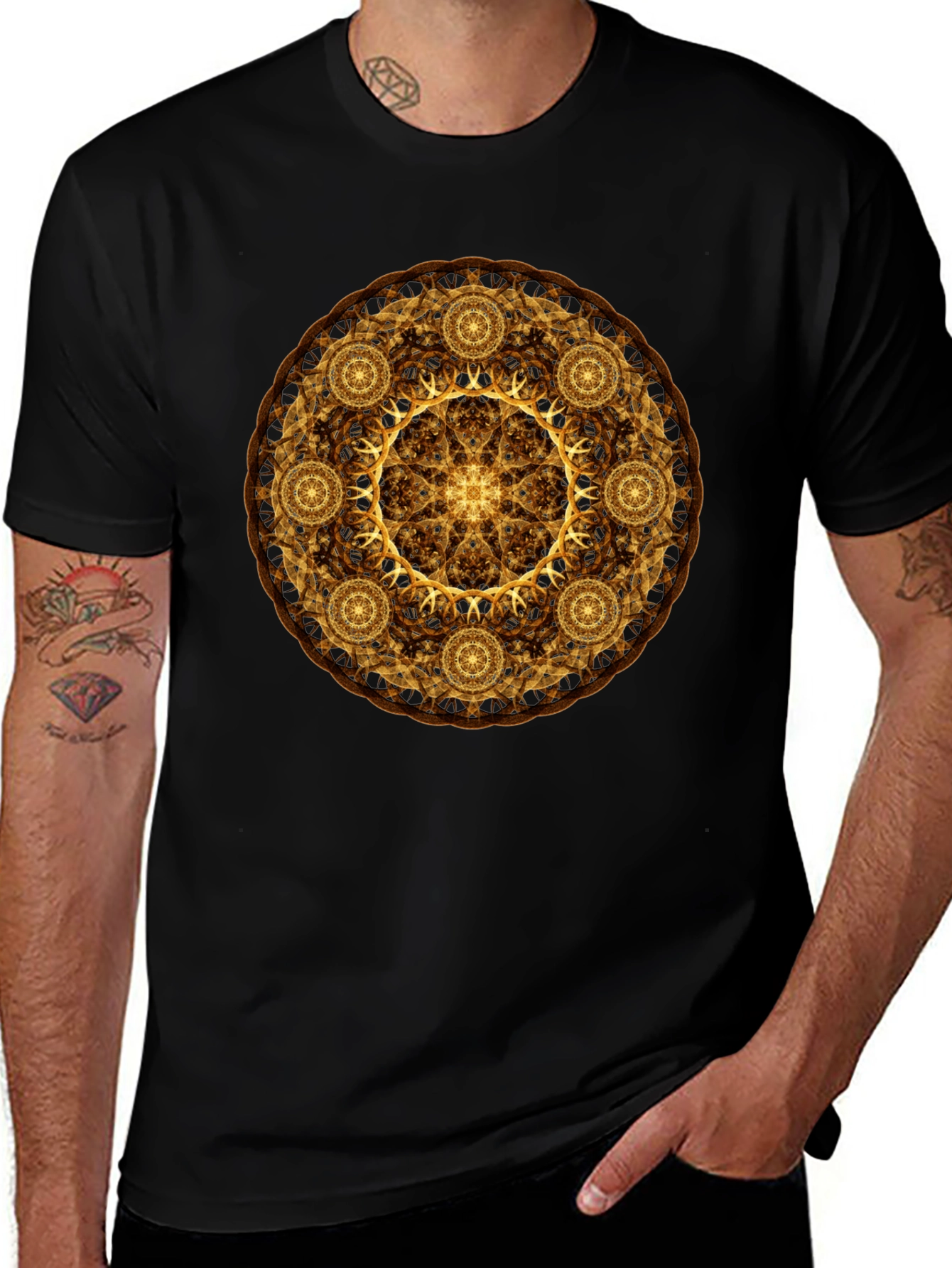 Golden Mandala Graphic Tee