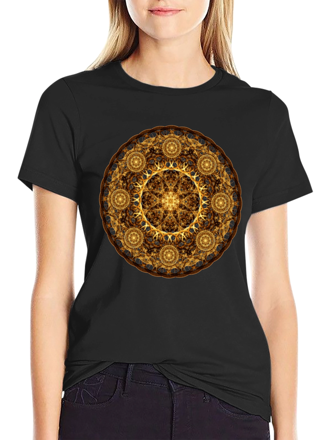 Golden Mandala Graphic Tee