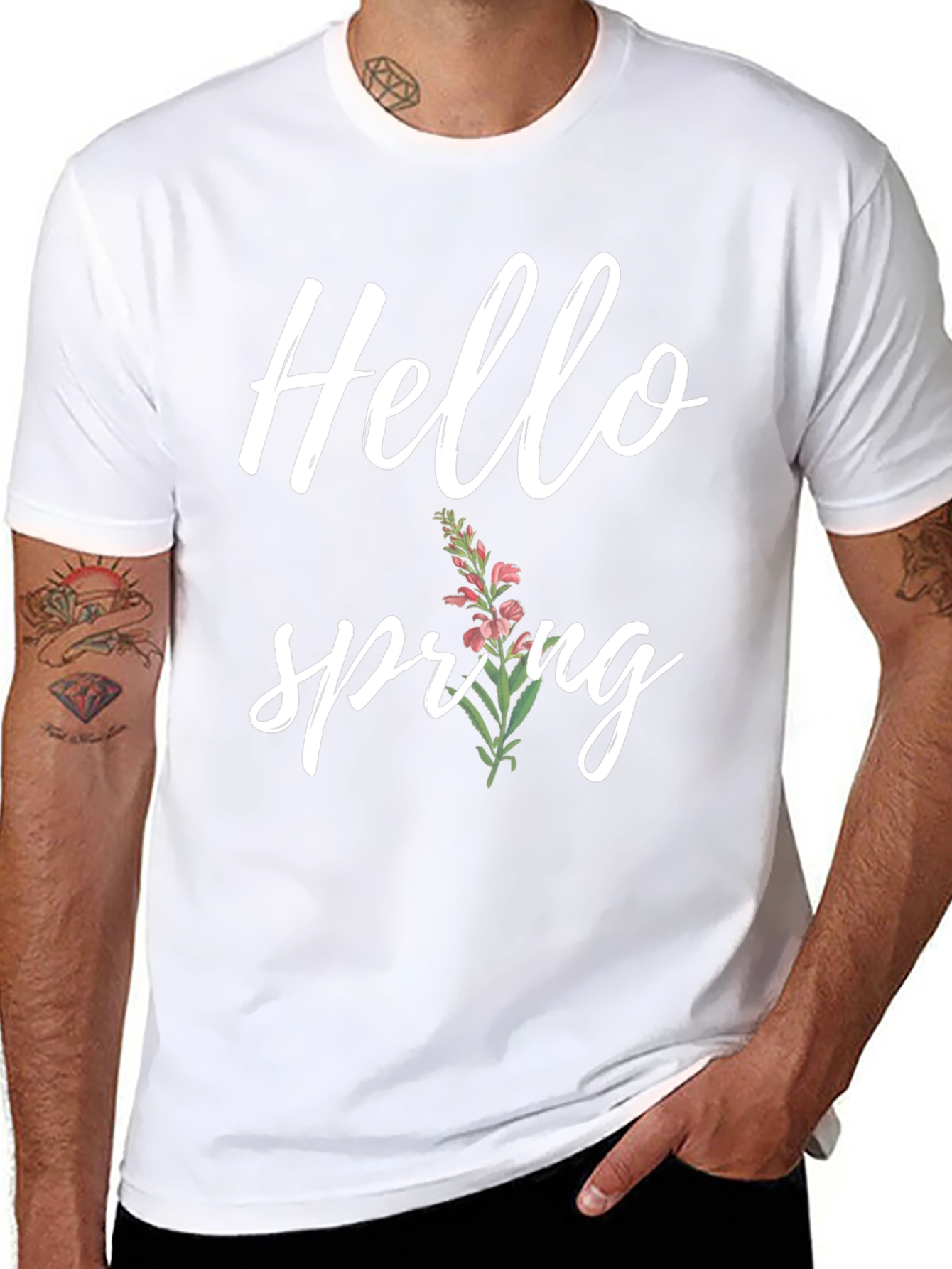 Hello Spring Graphic Tee - Soft Comfort Fit