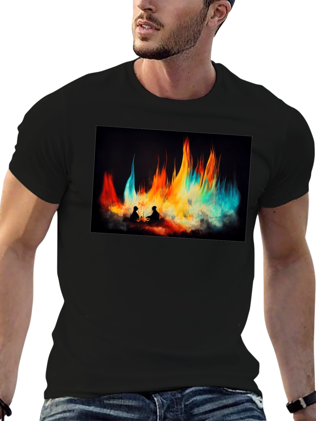 Abstract Campfire Graphic Tee