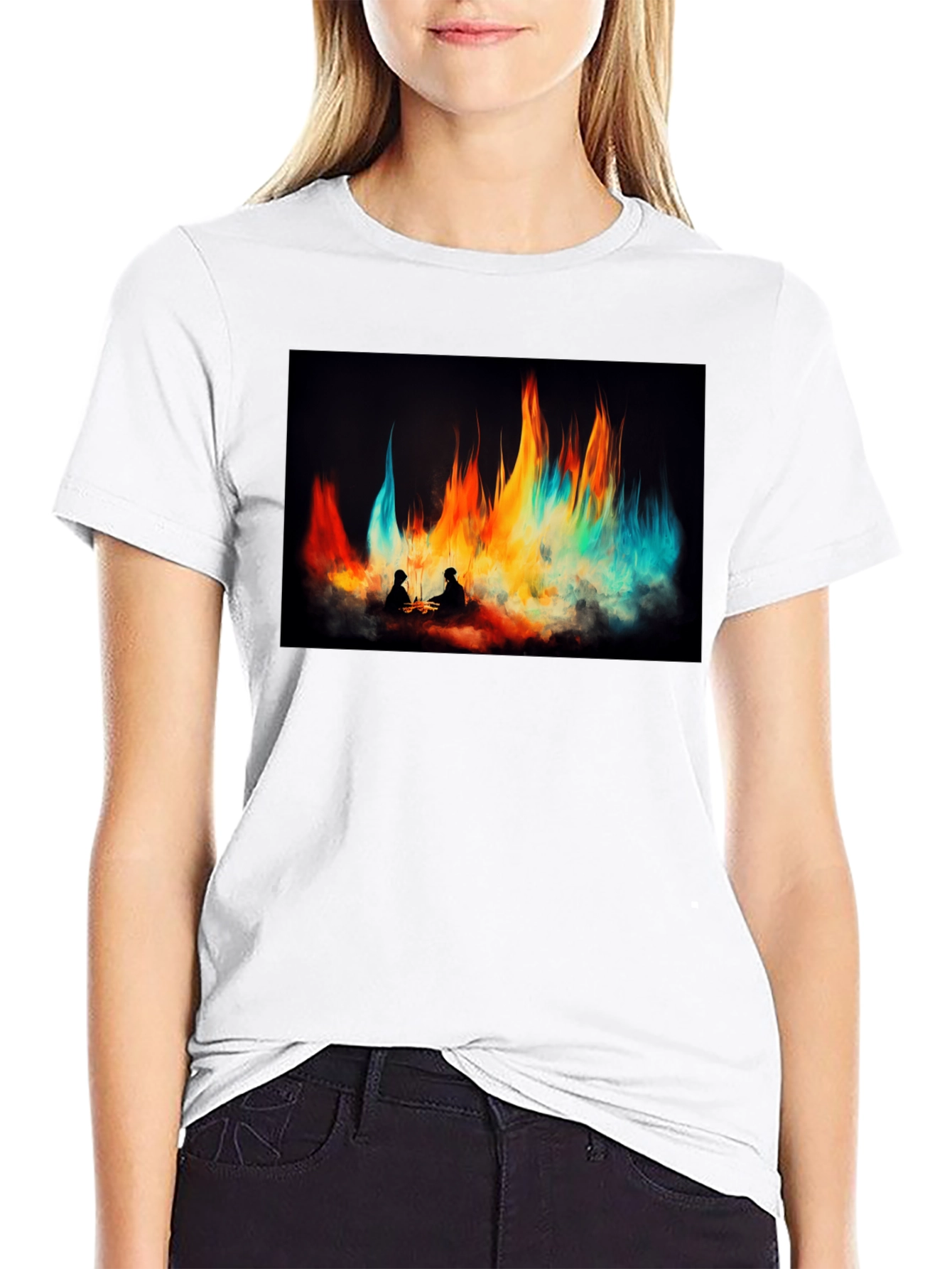 Abstract Campfire Graphic Tee