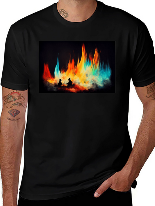Abstract Campfire Graphic Tee