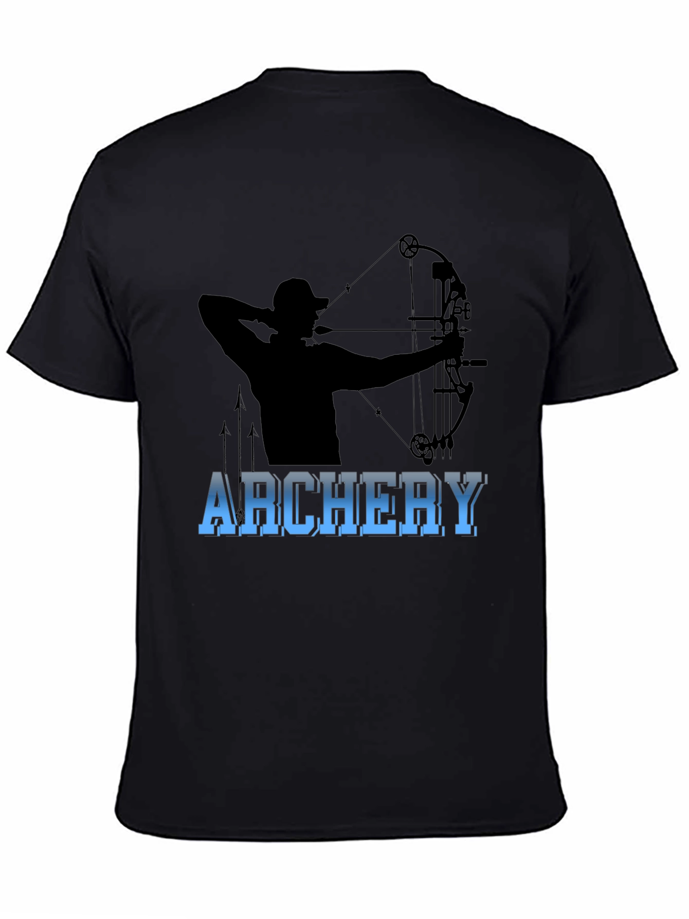 Archery Bowhunter Black Graphic T-Shirt