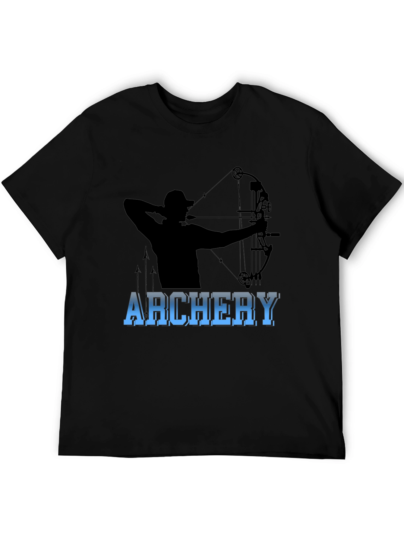 Archery Bowhunter Black Graphic T-Shirt