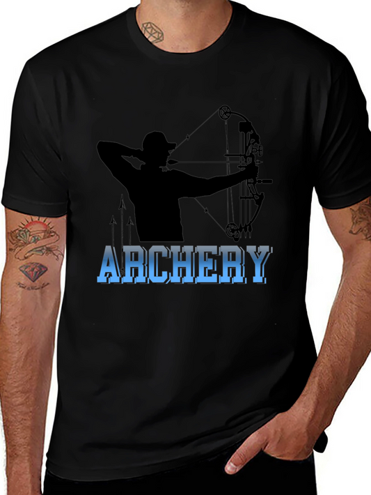 Archery Bowhunter Black Graphic T-Shirt