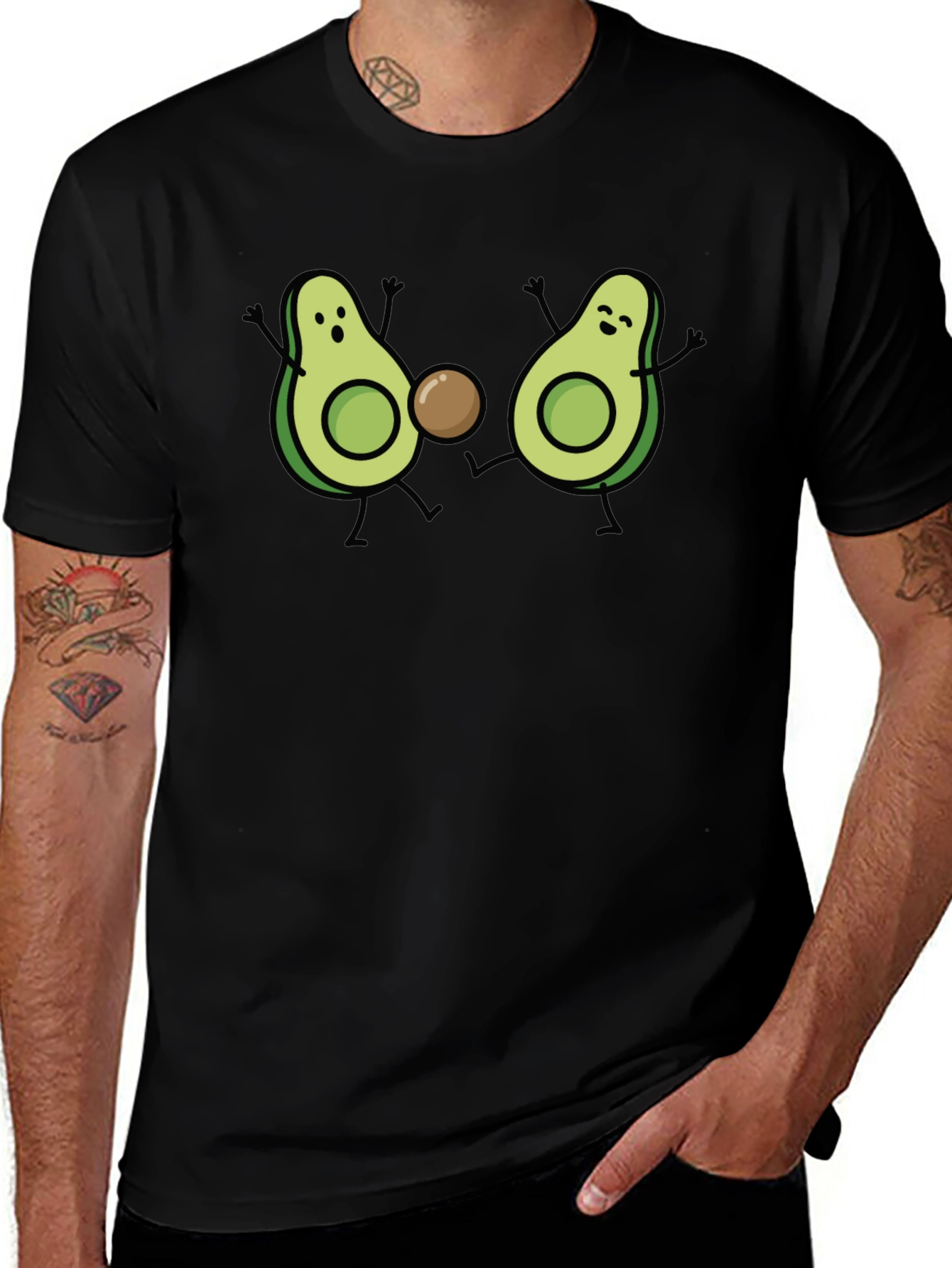 Avocado Friends T-Shirt - Cute Cartoon Design