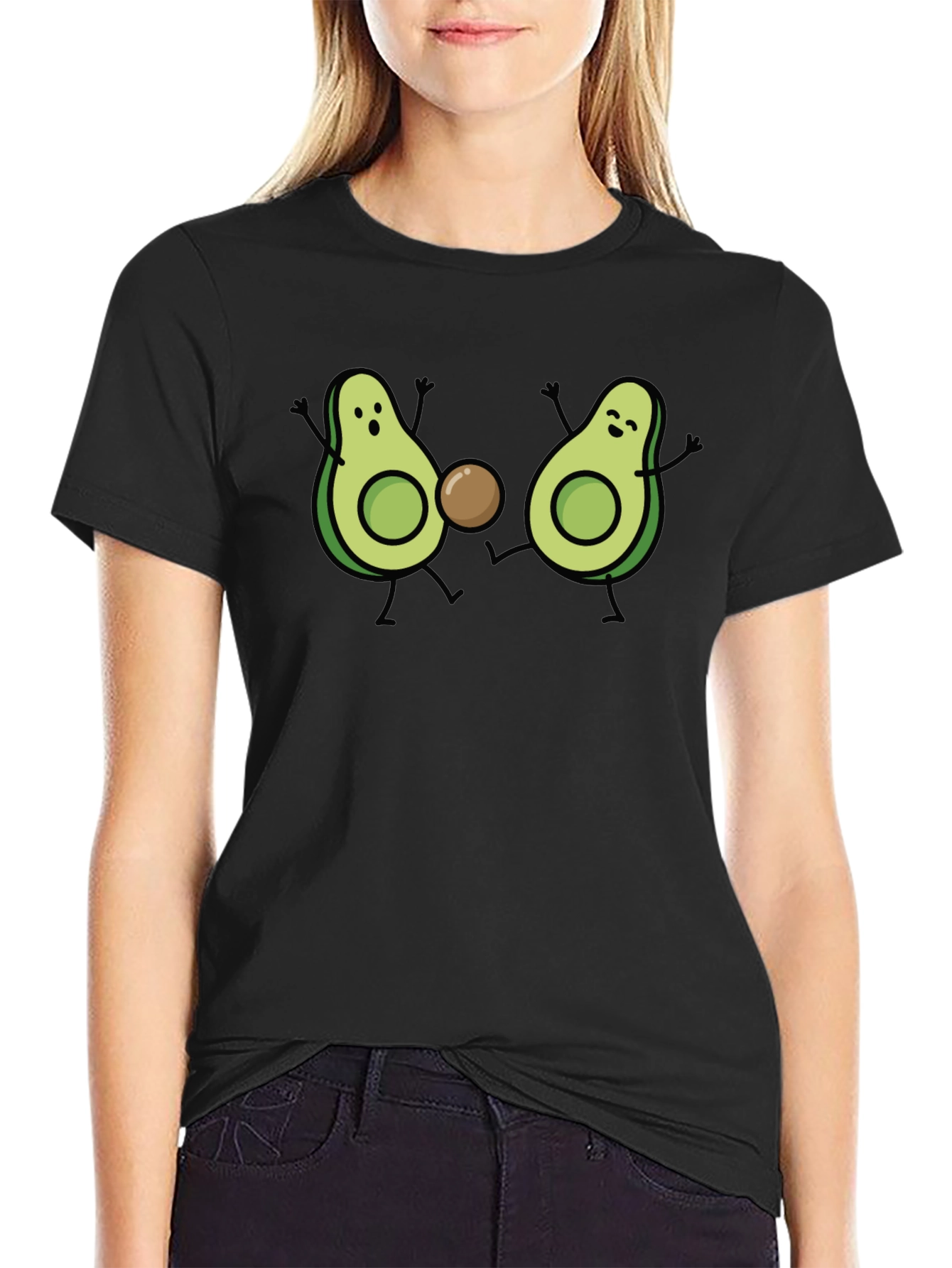 Avocado Friends T-Shirt - Cute Cartoon Design