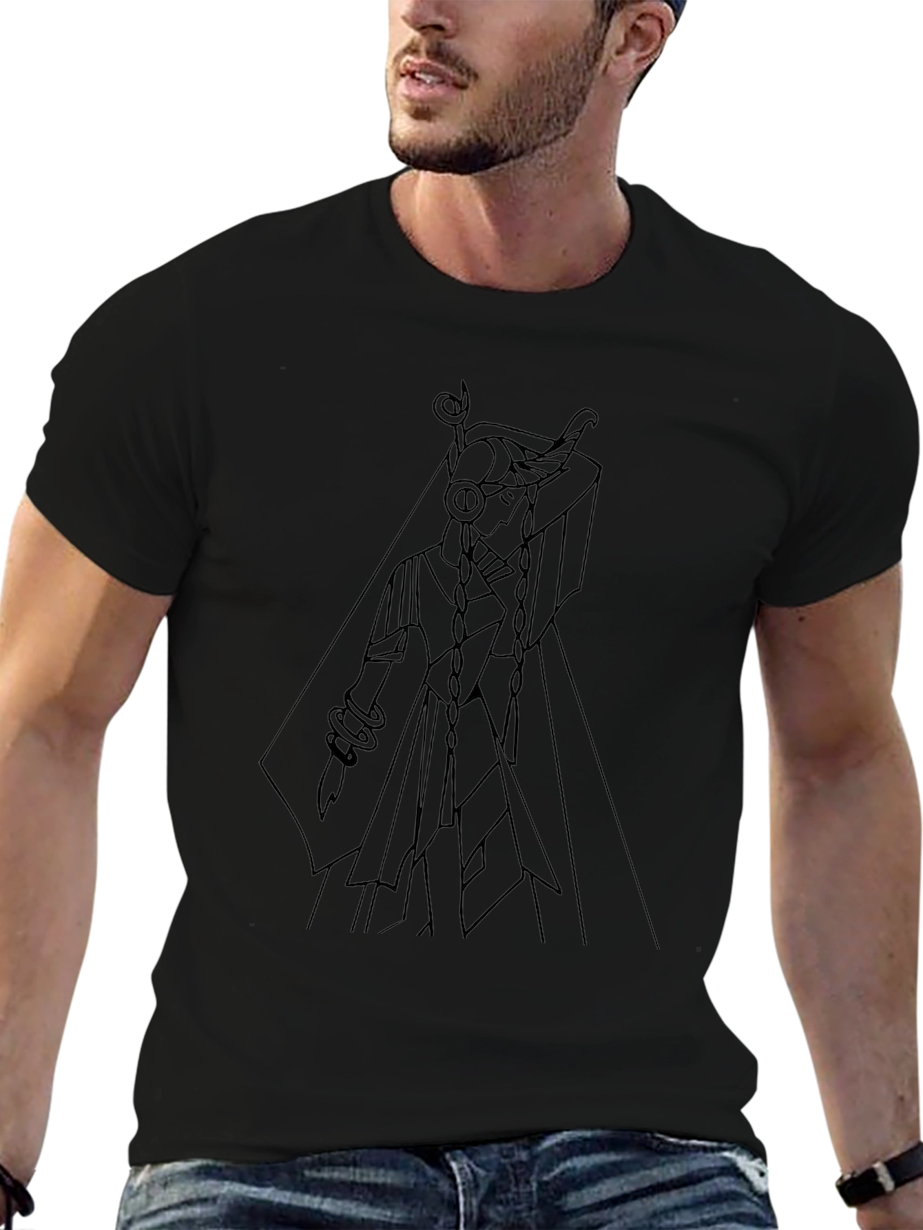 Geometric Line Art T-Shirt