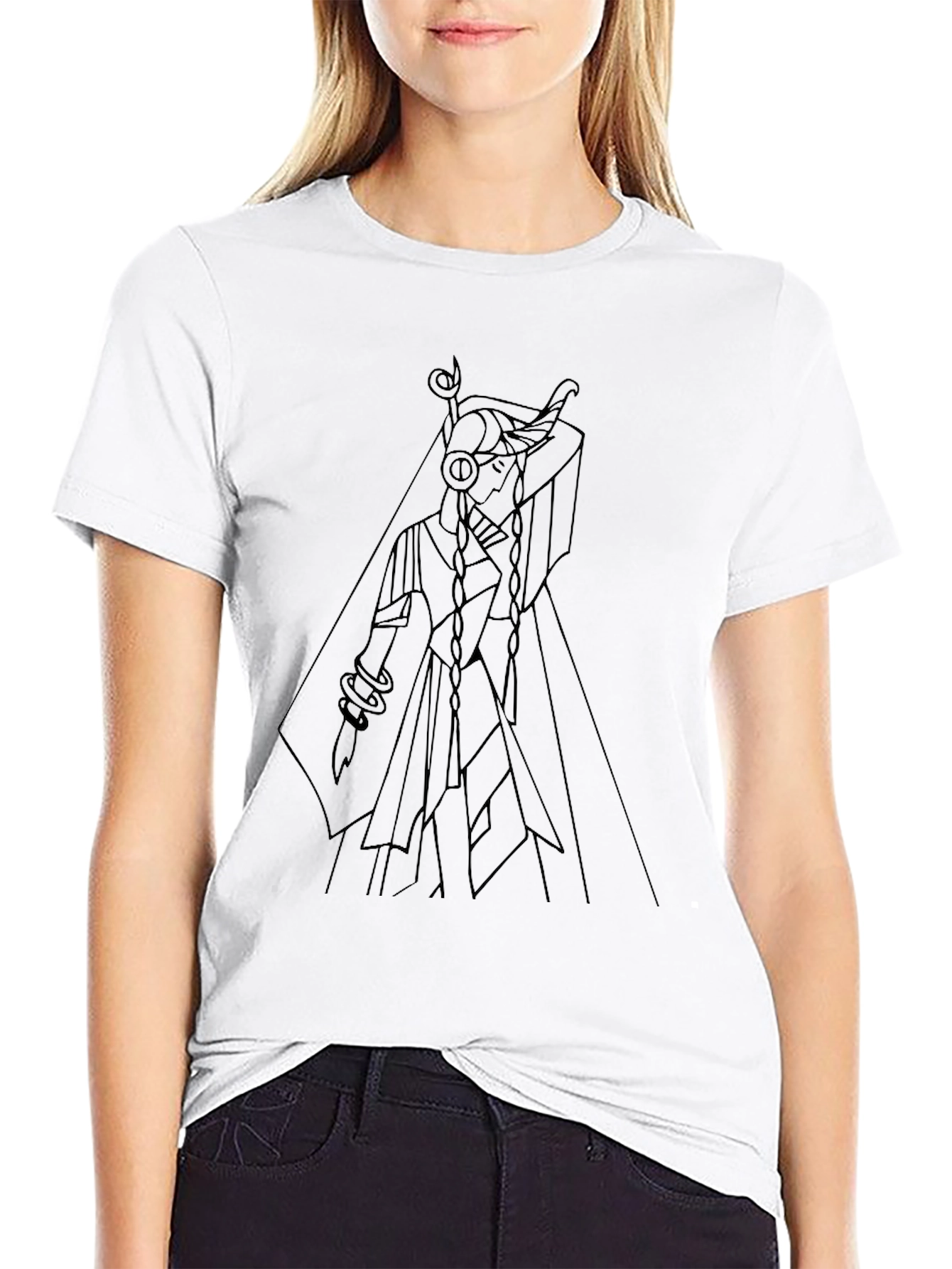 Geometric Line Art T-Shirt
