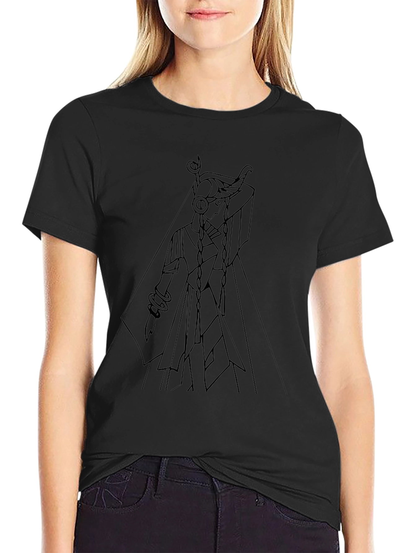 Geometric Line Art T-Shirt