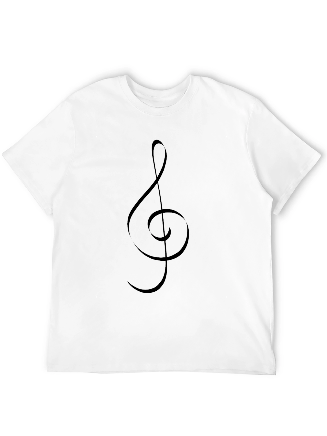 Treble Clef Black Tee - Music Lovers Style
