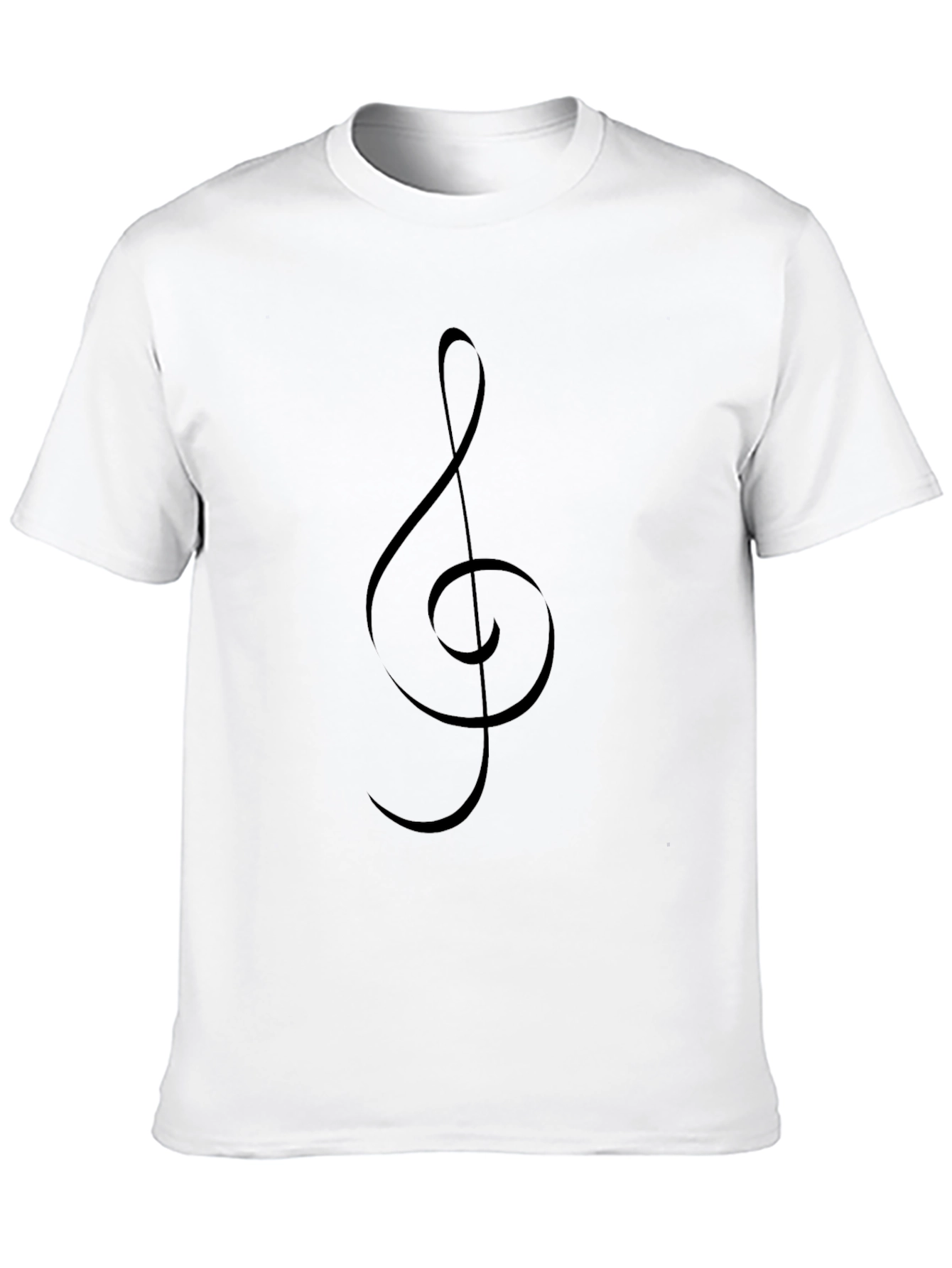 Treble Clef Black Tee - Music Lovers Style