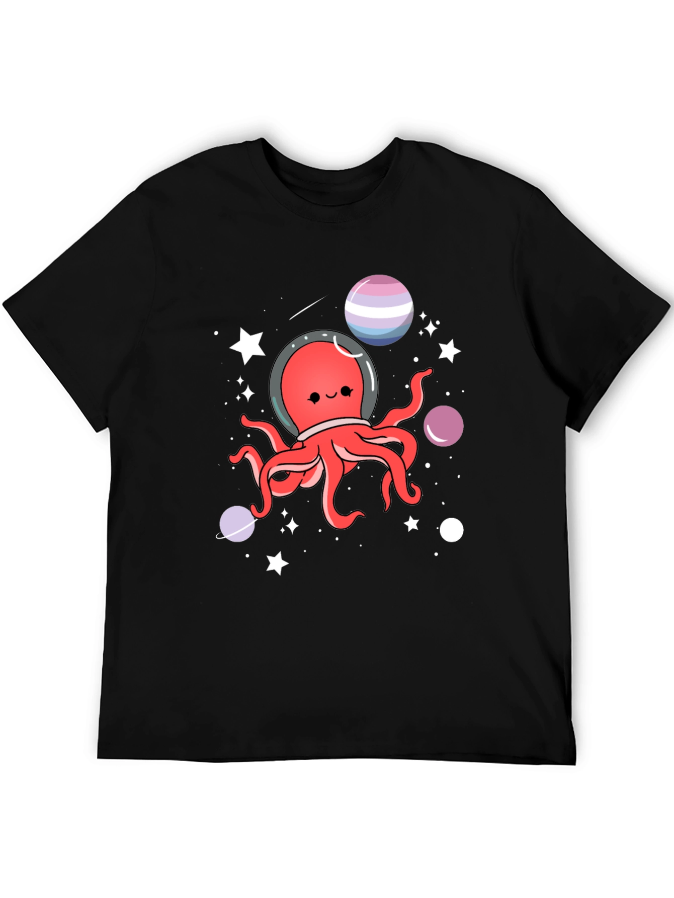 Astronaut Octopus T-Shirt - Space Kawaii Design