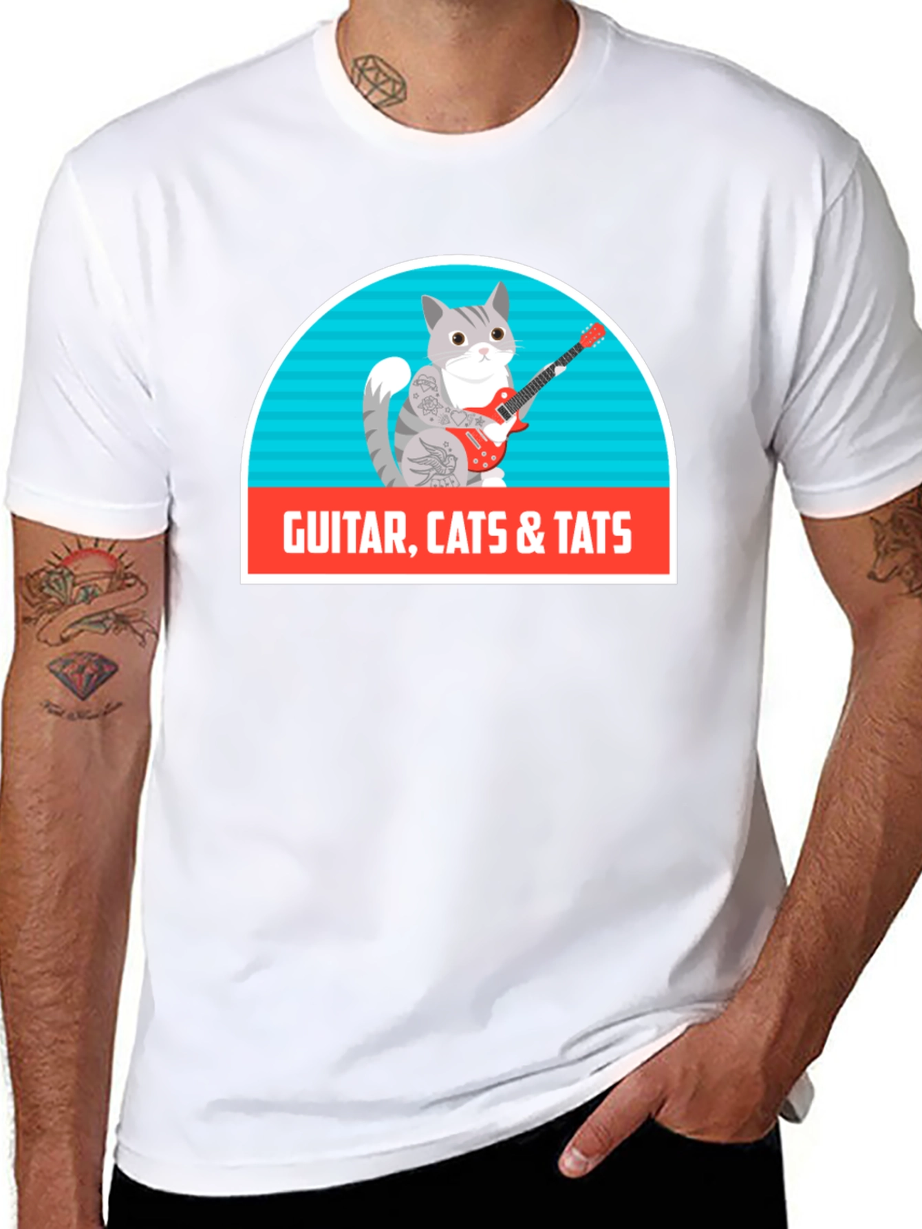 Guitar Cats & Tats T-Shirt