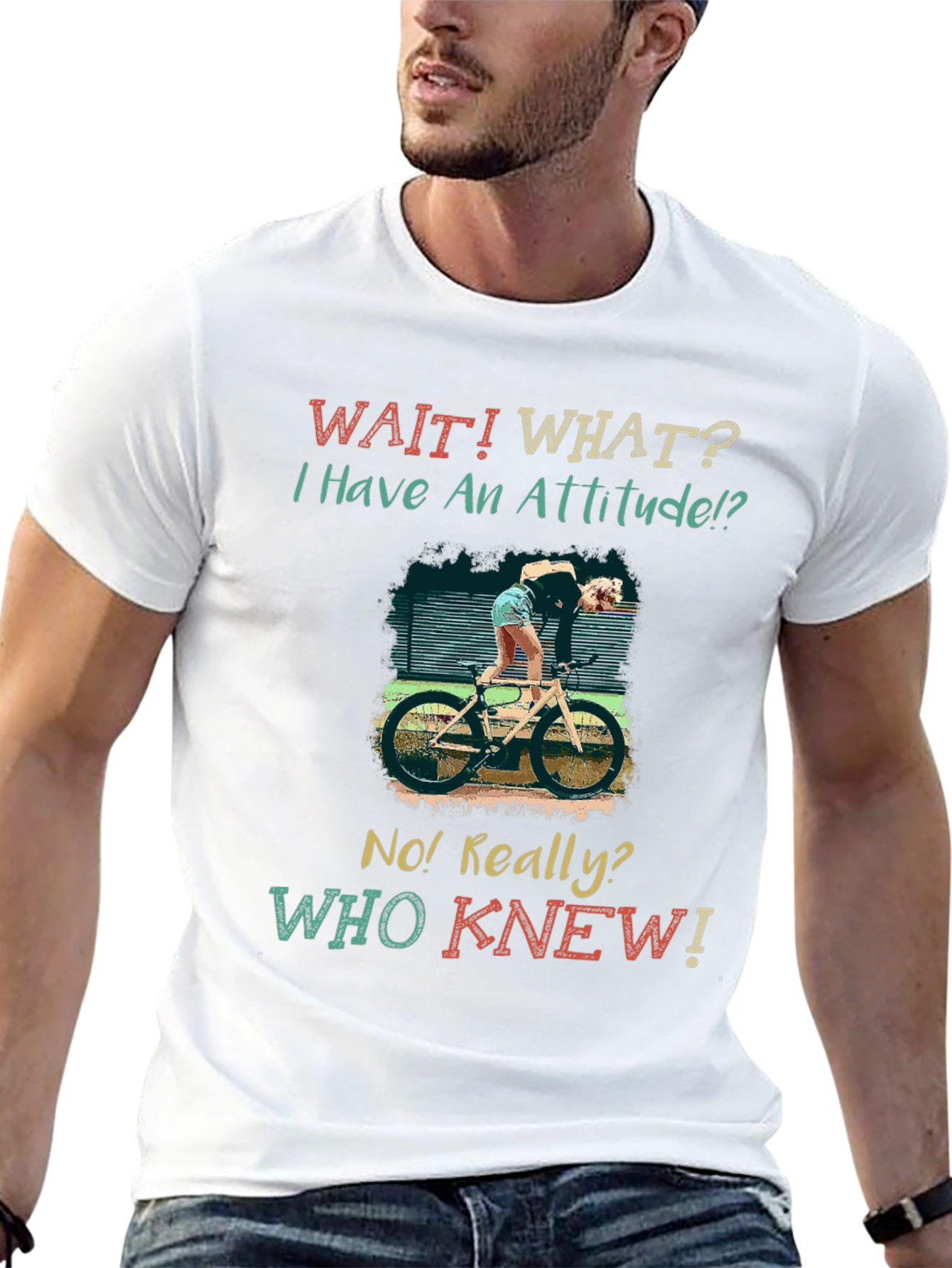 Attitude Cycling T-Shirt: Humorous Bike Lover Tee