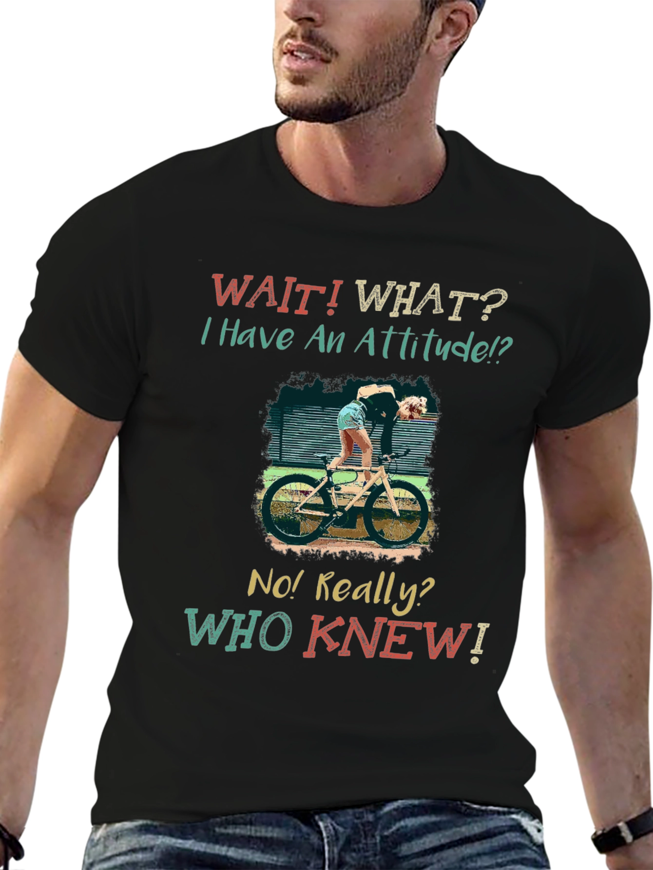 Attitude Cycling T-Shirt: Humorous Bike Lover Tee