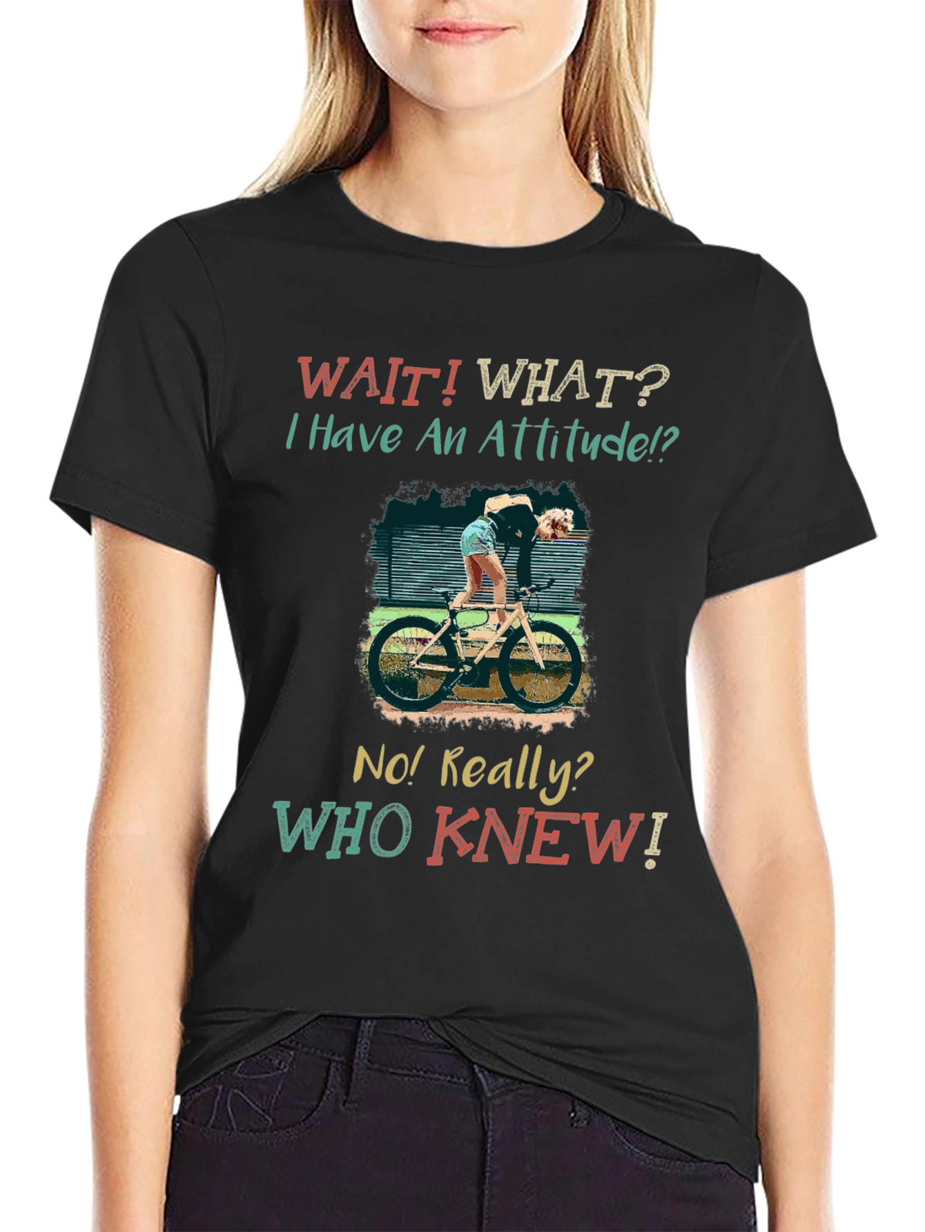 Attitude Cycling T-Shirt: Humorous Bike Lover Tee