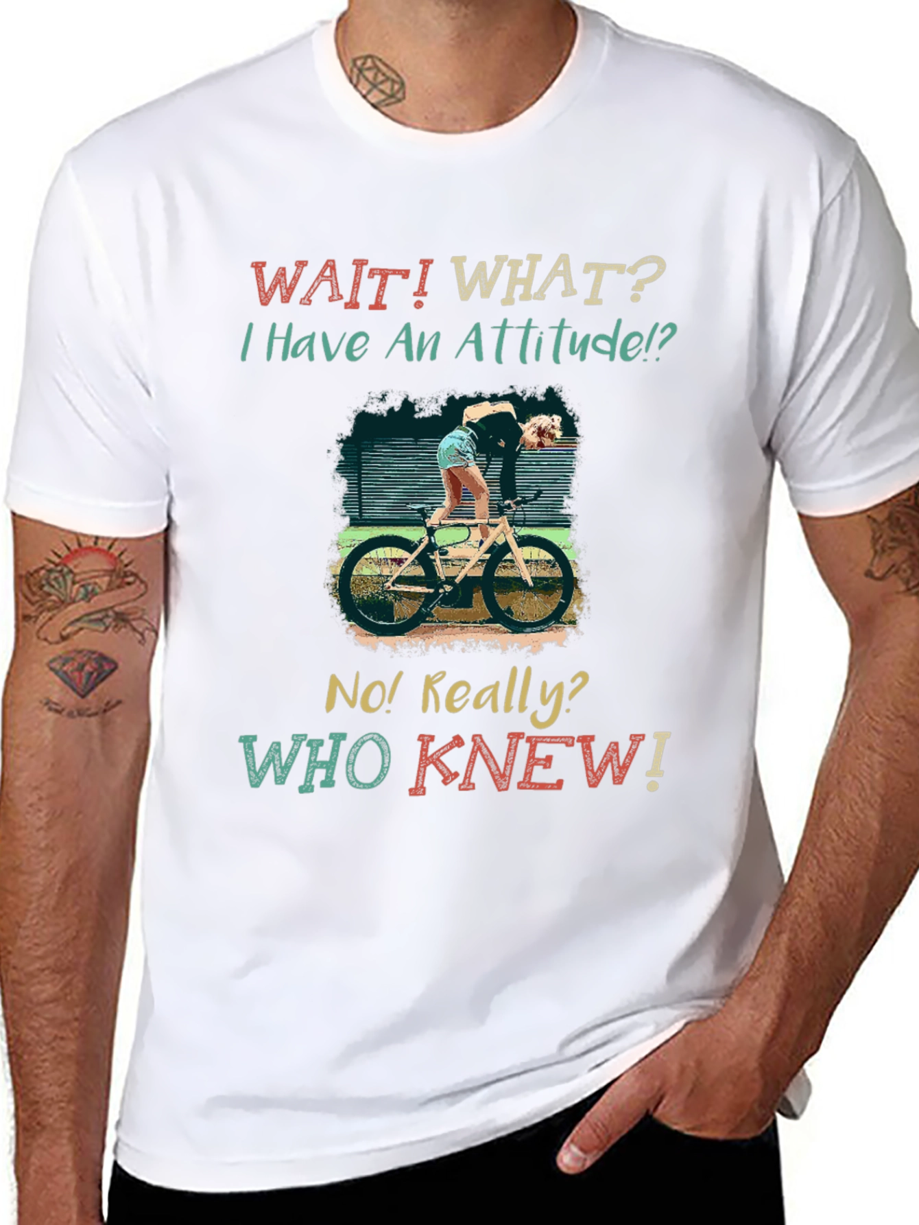 Attitude Cycling T-Shirt: Humorous Bike Lover Tee