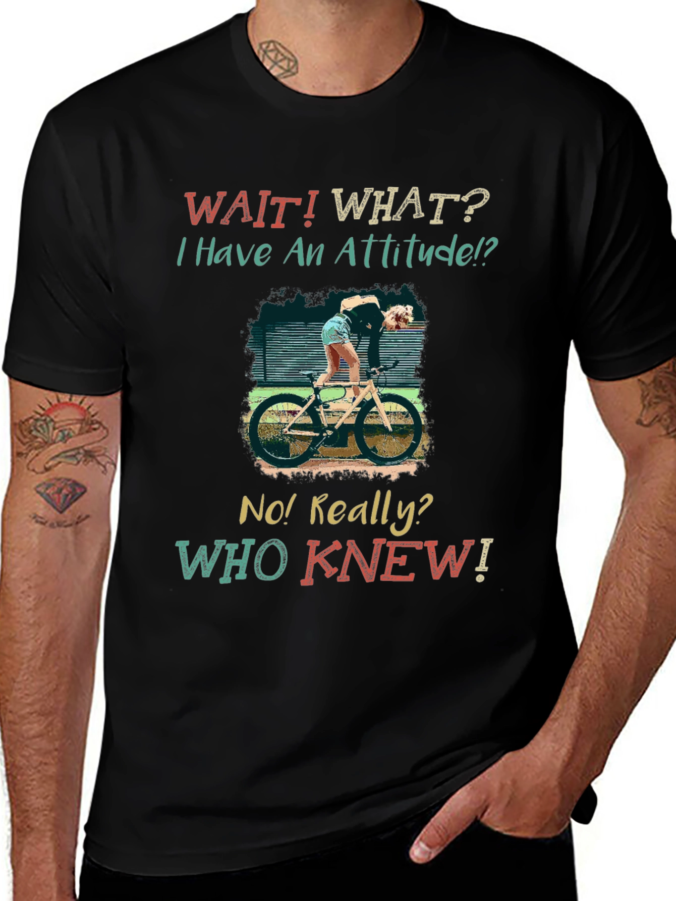 Attitude Cycling T-Shirt: Humorous Bike Lover Tee