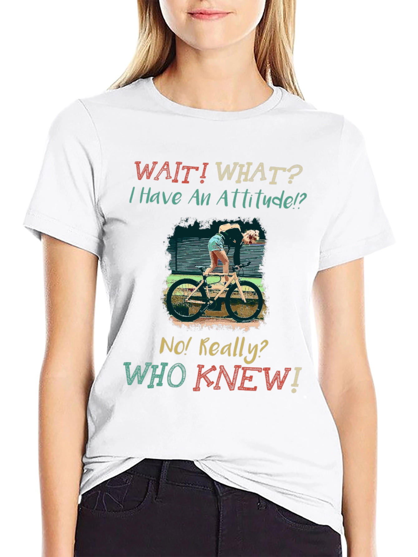 Attitude Cycling T-Shirt: Humorous Bike Lover Tee
