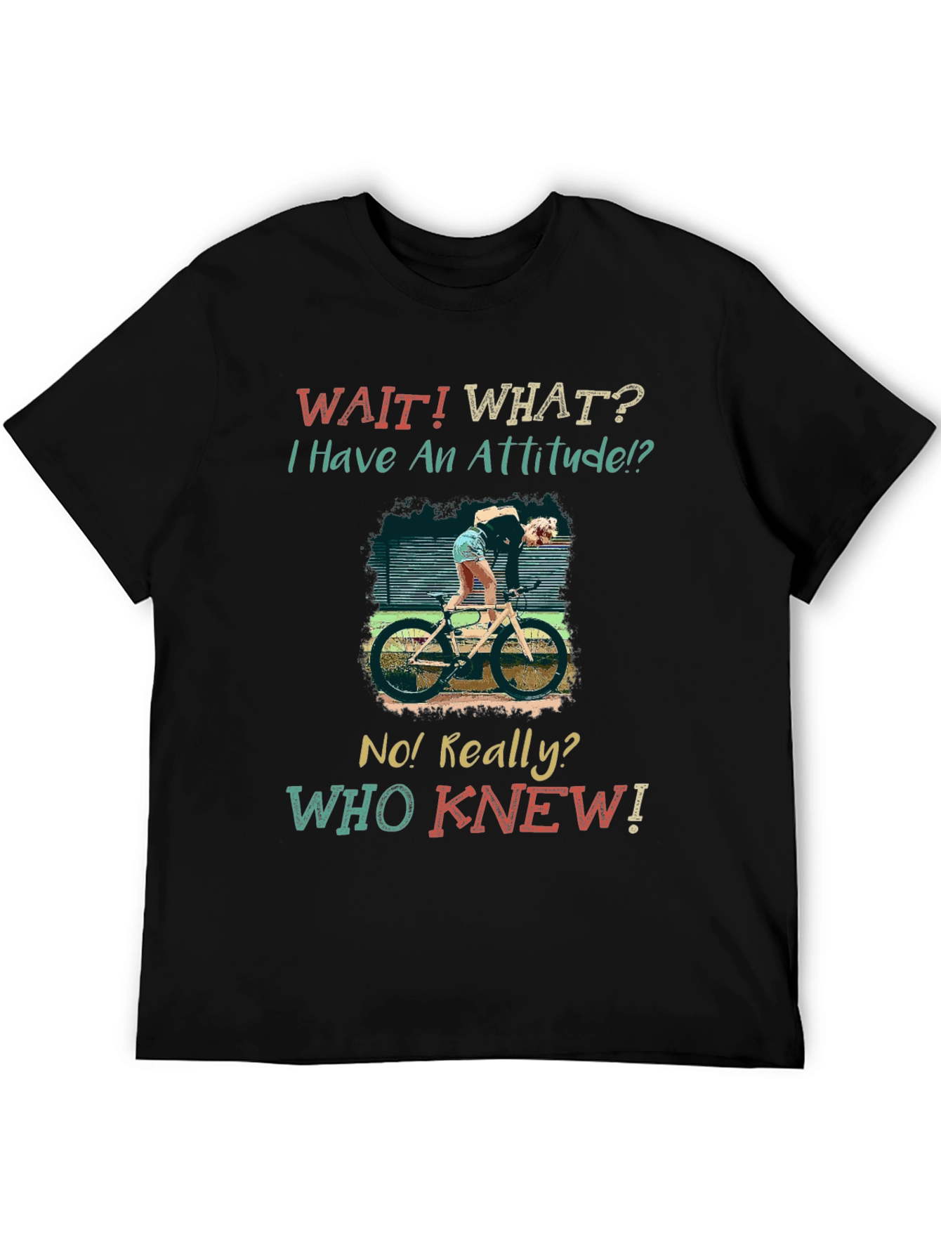 Attitude Cycling T-Shirt: Humorous Bike Lover Tee