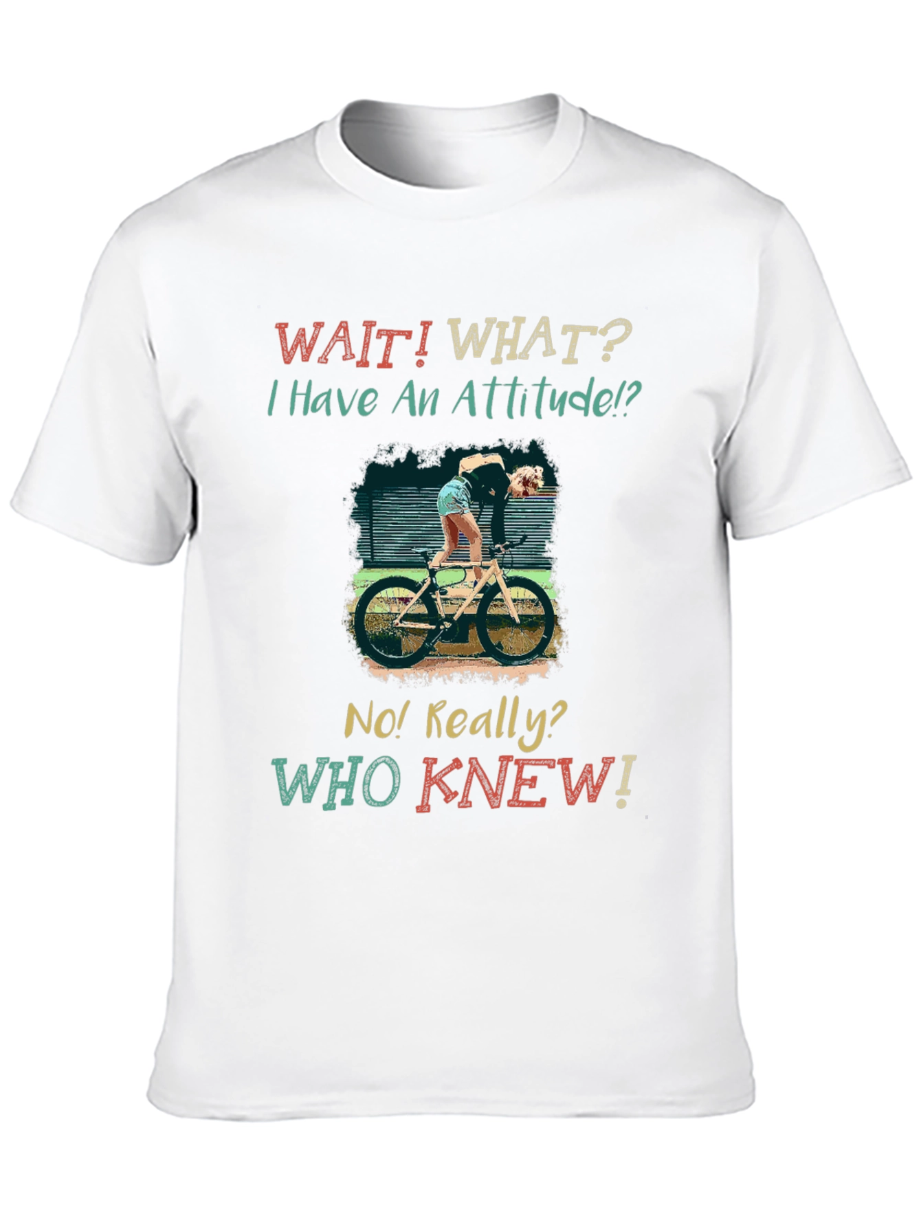 Attitude Cycling T-Shirt: Humorous Bike Lover Tee